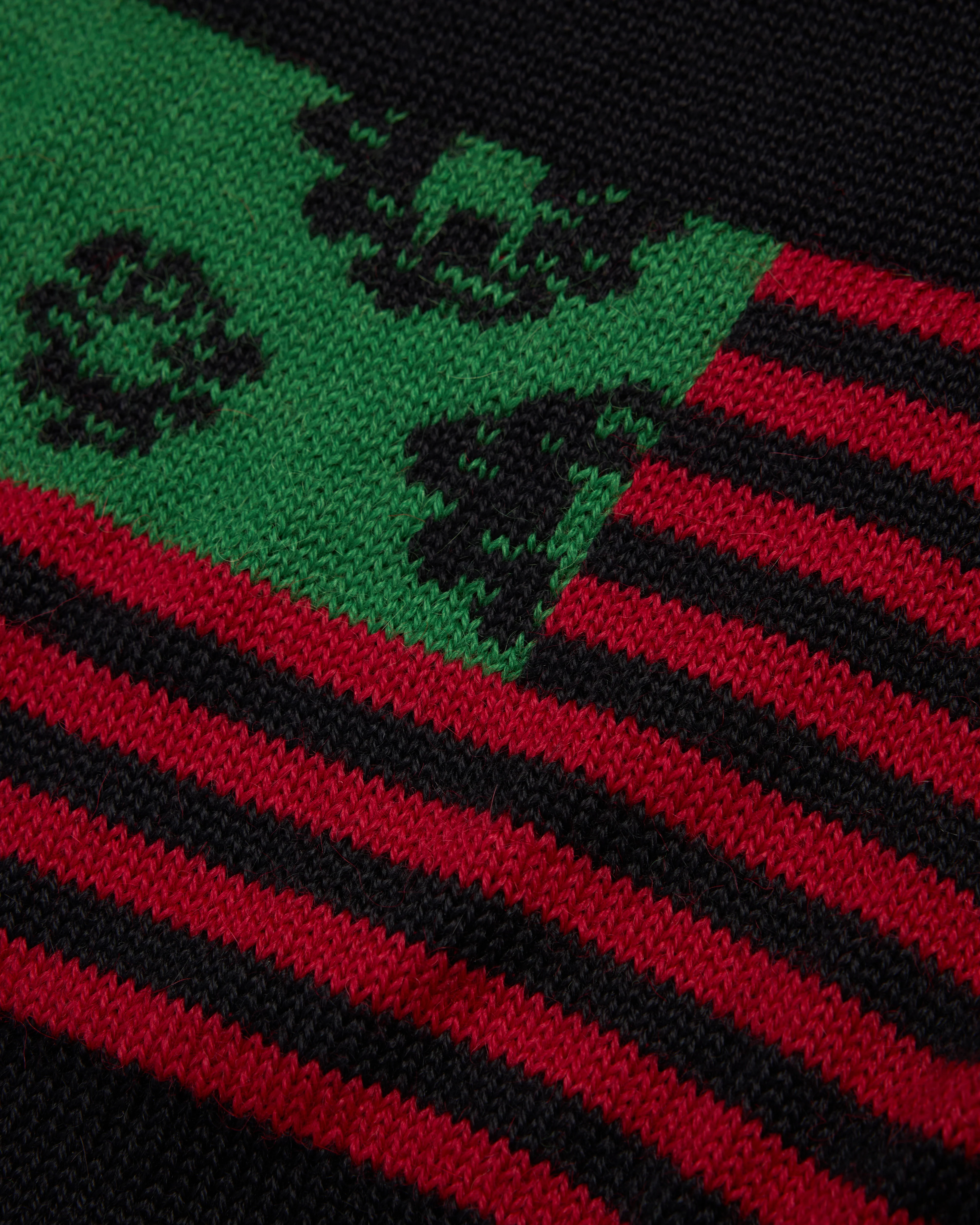Denim Tears - Men's Pan African Flag Scarf - (Black) - Image 3