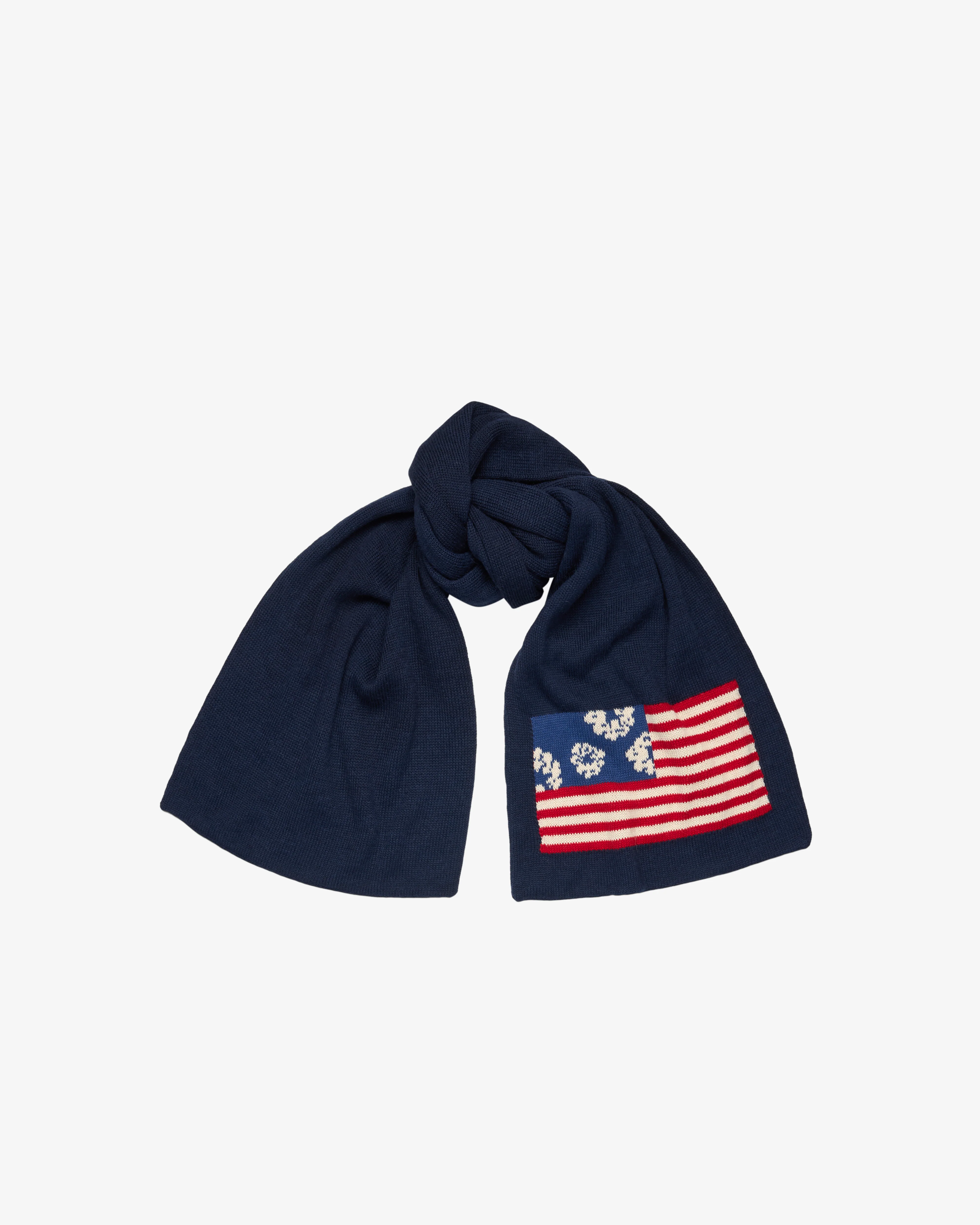 Denim Tears - Men's Pan African Flag Scarf - (Navy) - Image 2