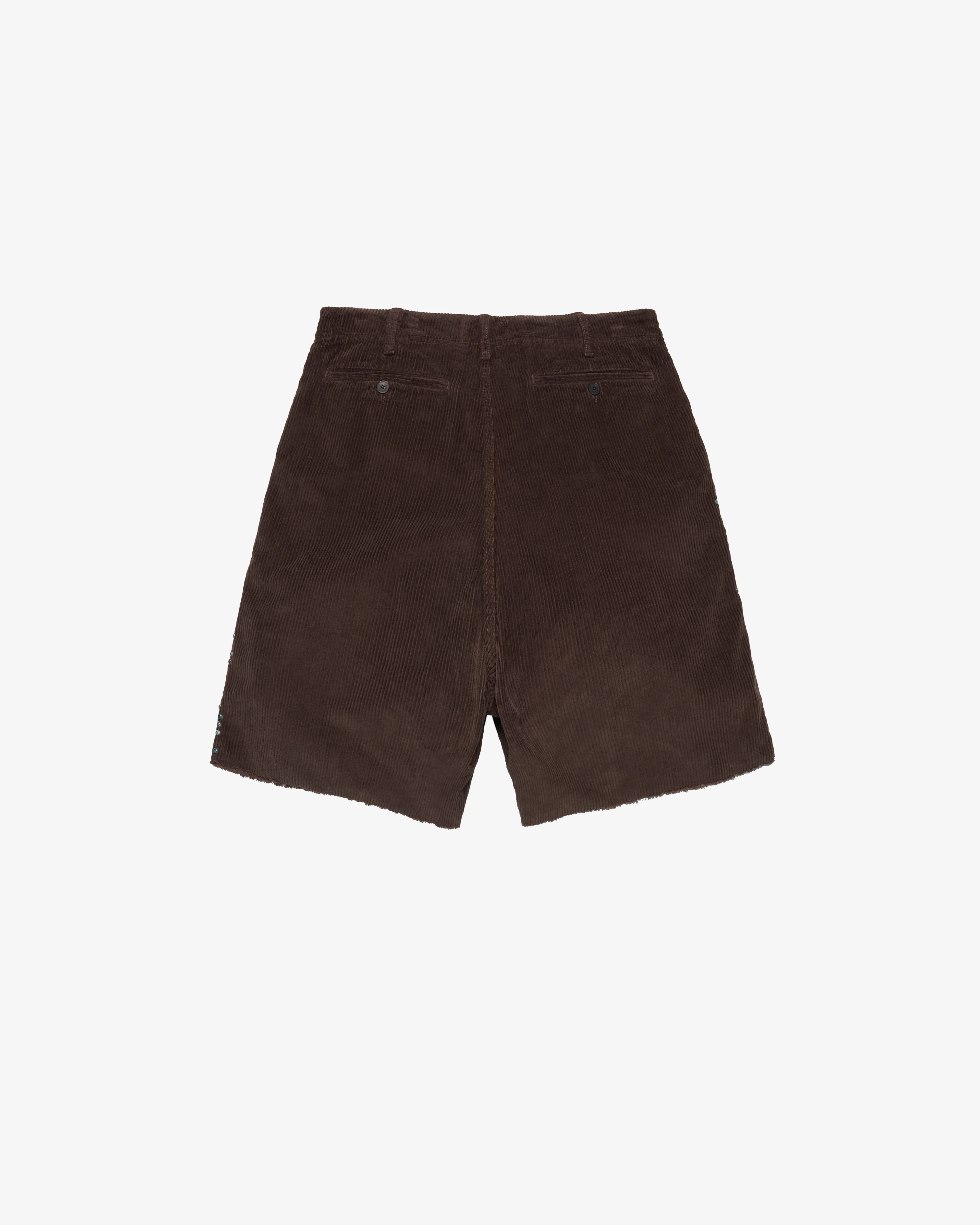 Denim Tears - Men's Peace Corduroy Shorts - (Brown) - Image 2