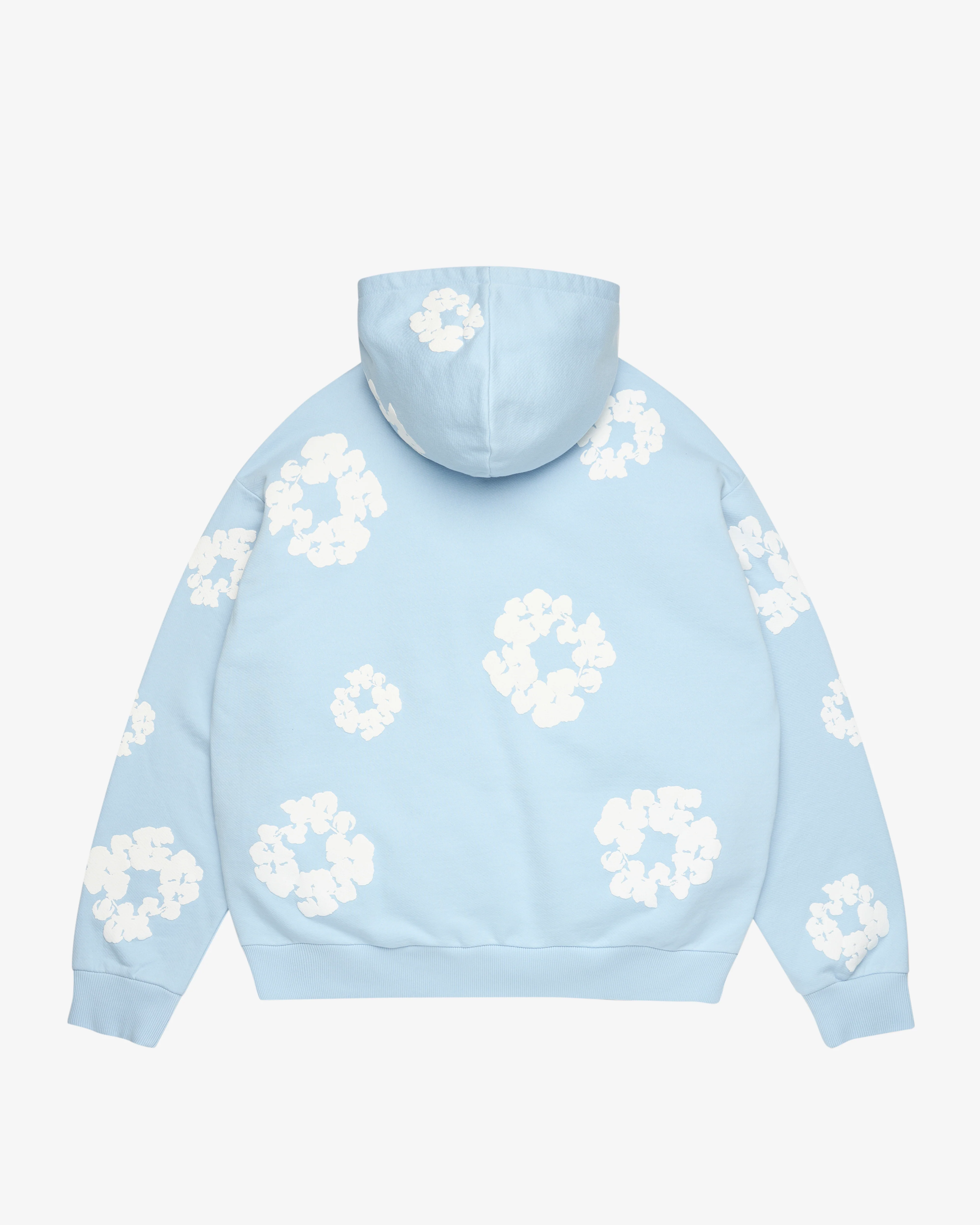 Denim Tears - Men's Powder Cotton Wreath Hoodie - (Blue) - Image 2