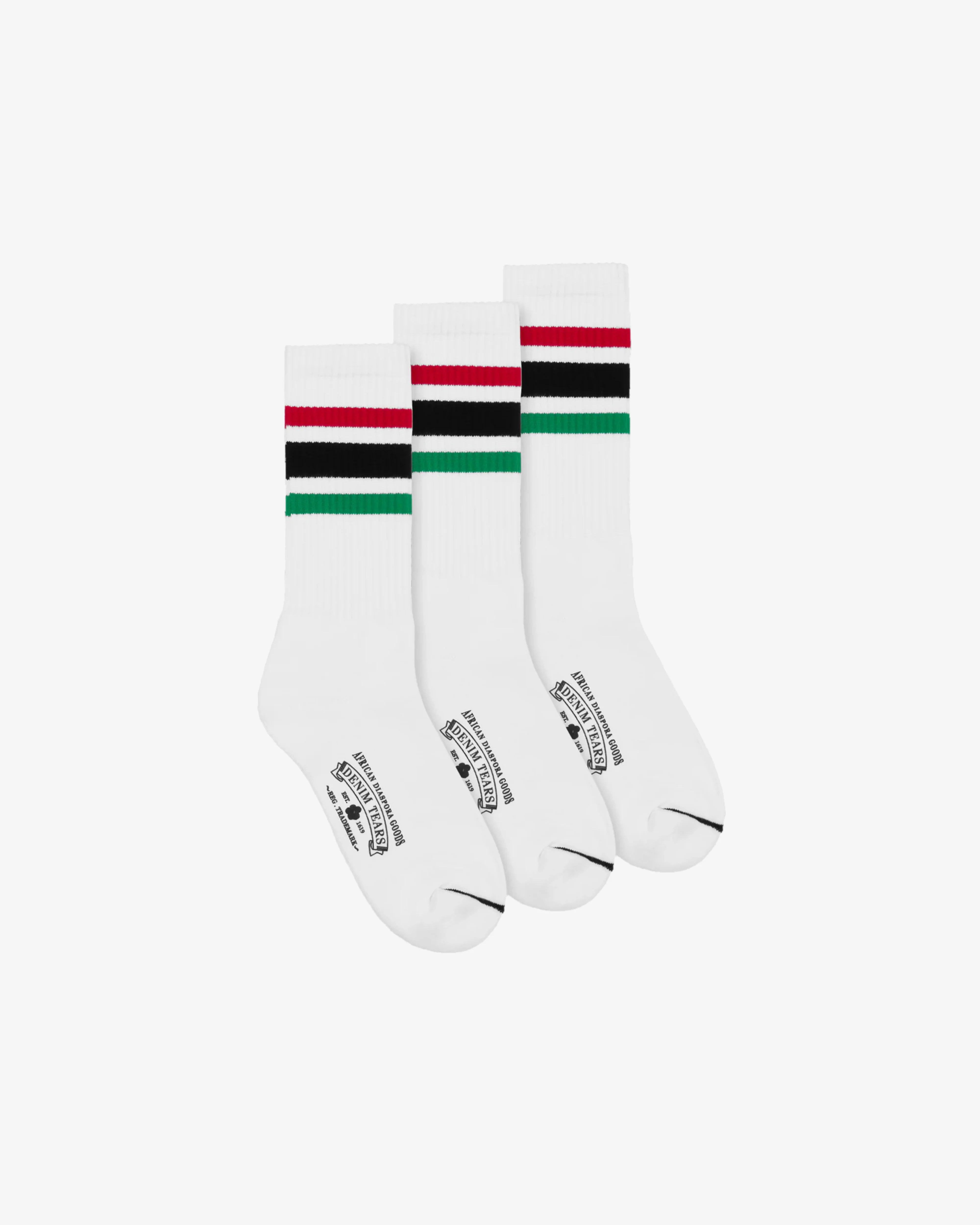 Denim Tears - RBG Socks - (White) - Image 2