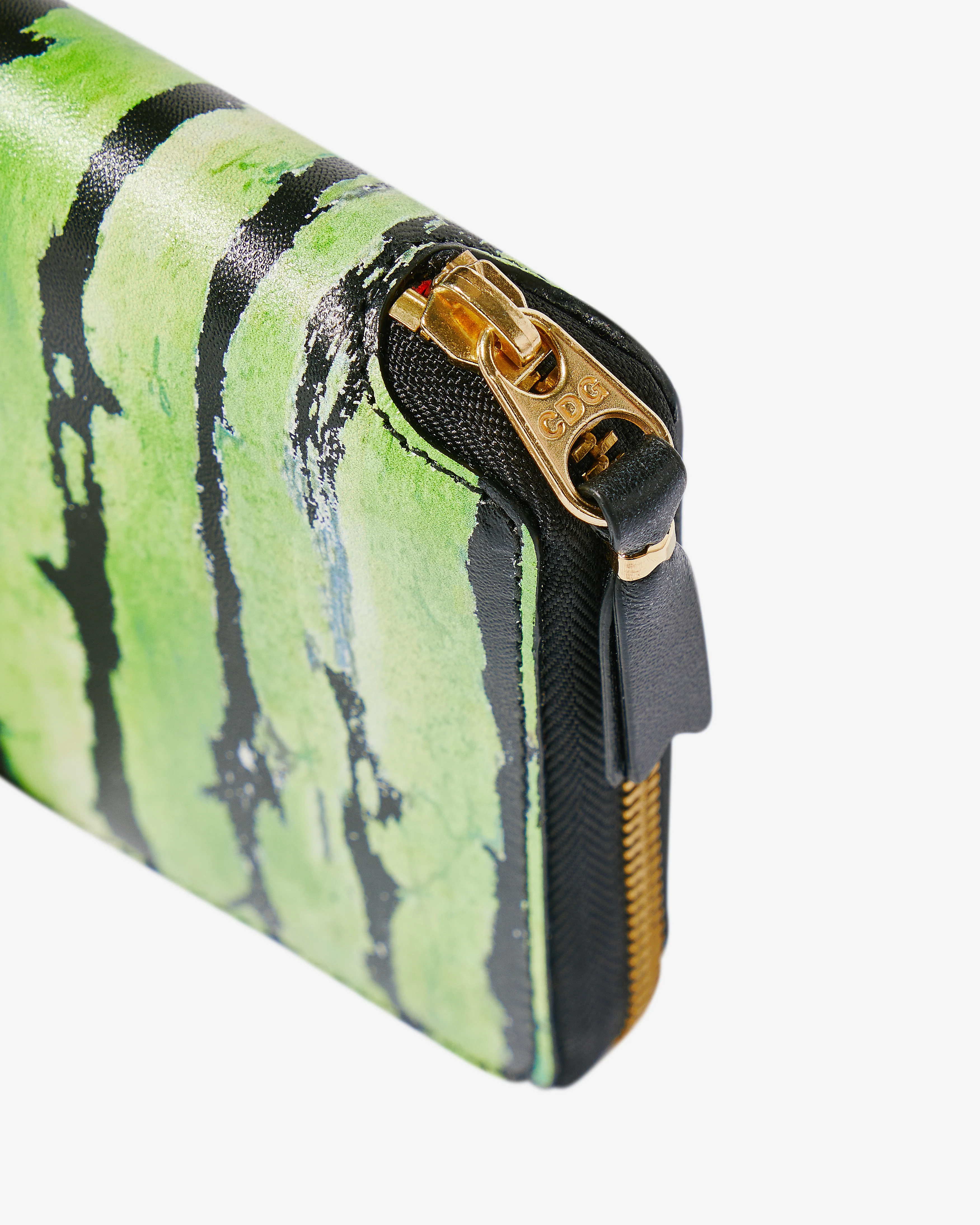 CDG Wallet - Denim Tears Watermelon Full Zip Around Wallet - (Green) SA2100 - Image 4