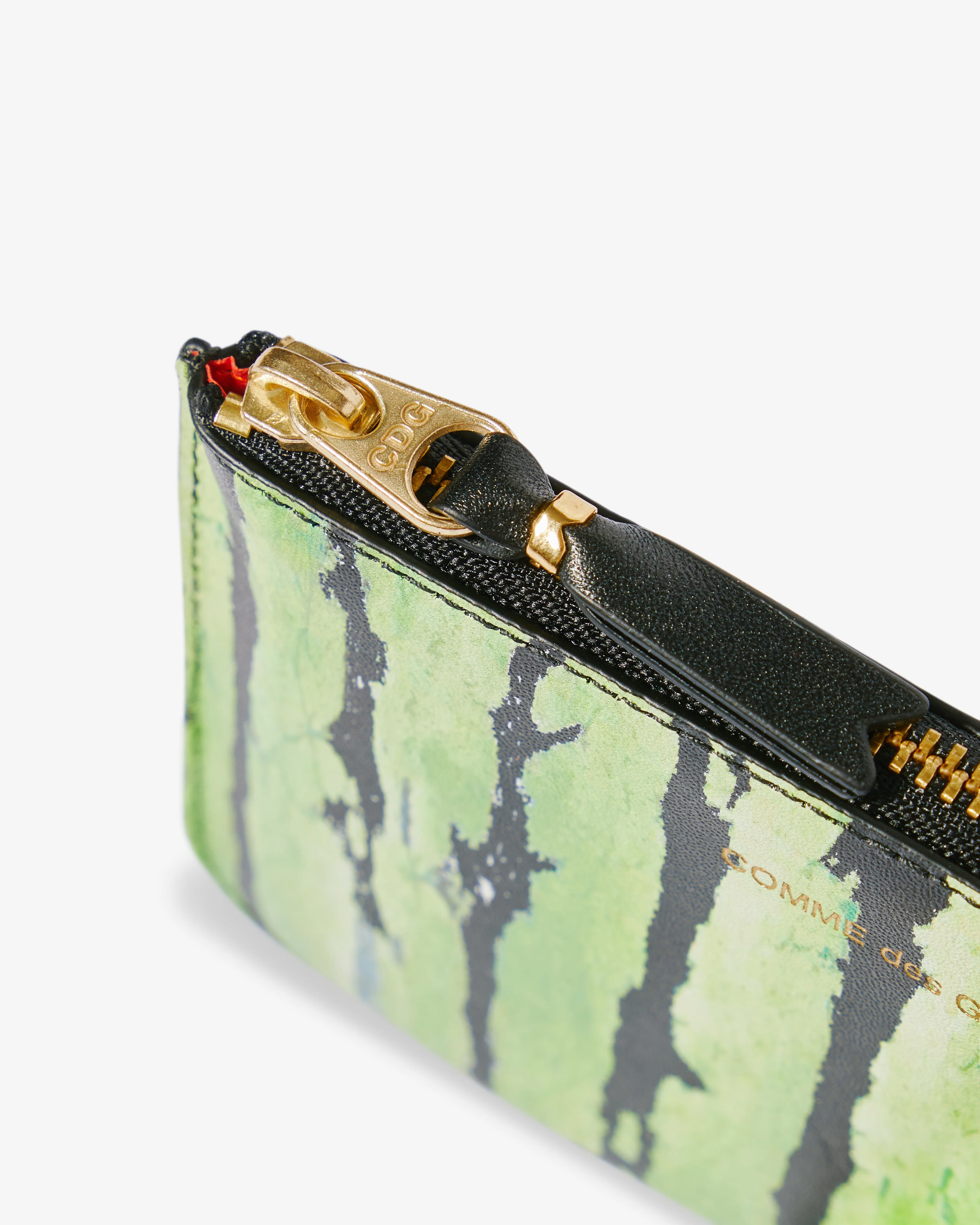 CDG Wallet - Denim Tears Watermelon Zip Pouch - (Green) SA8100 - Image 3