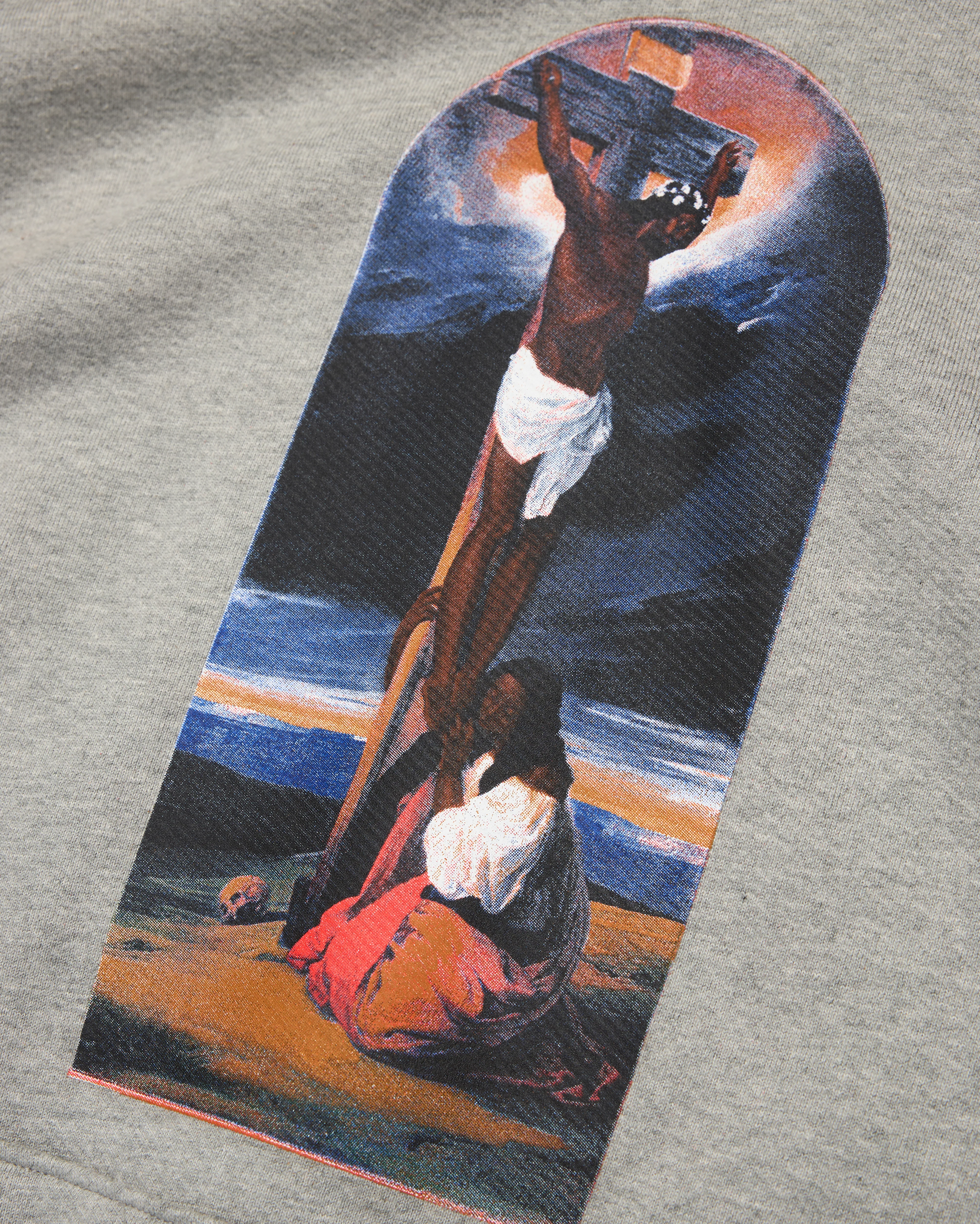 Denim Tears - Men's Biblical Hoodie - (Grey) - Image 3