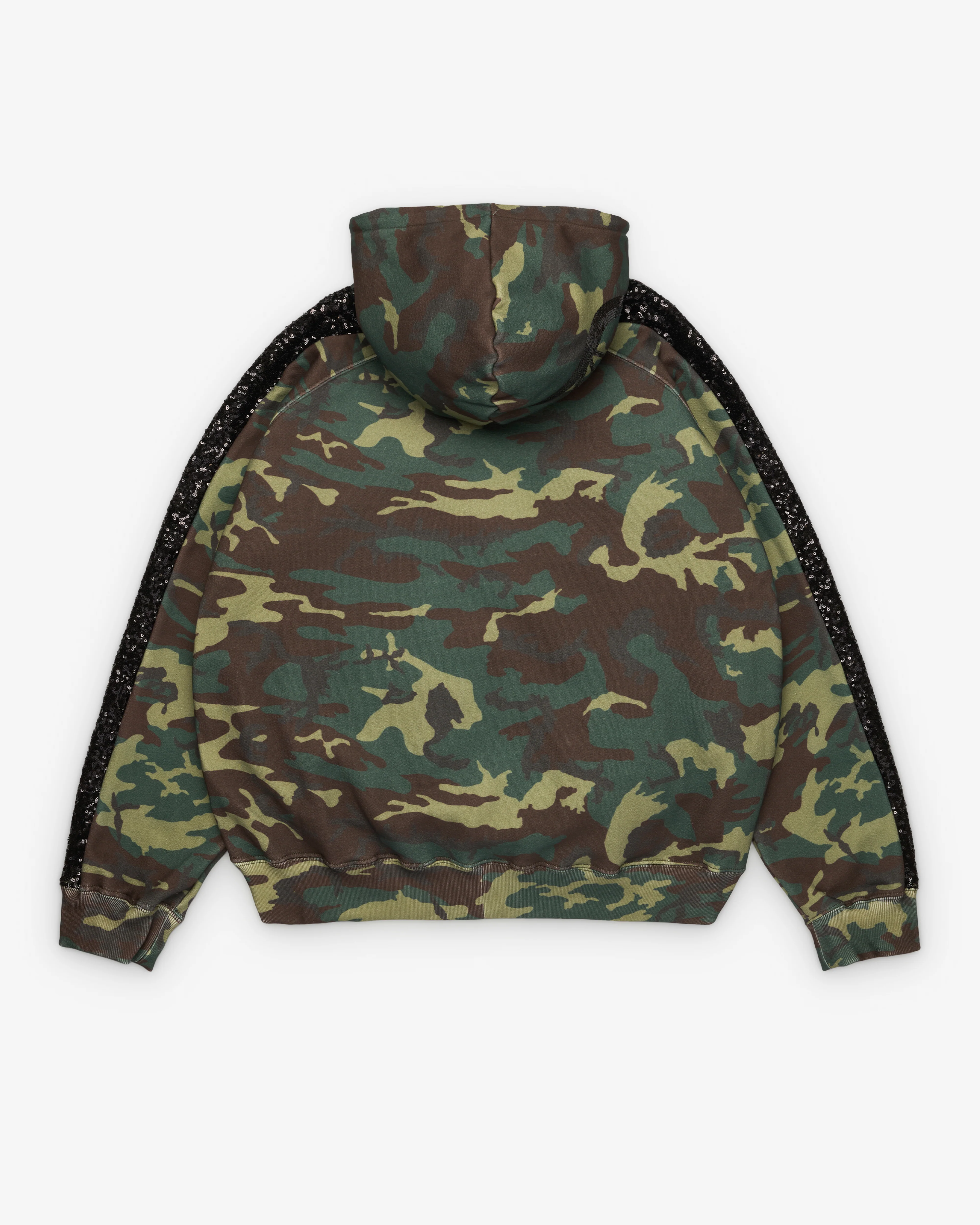 Denim Tears - Men's Sequins Sleeve Panel Zip Hoodie - (Camo) - Image 2