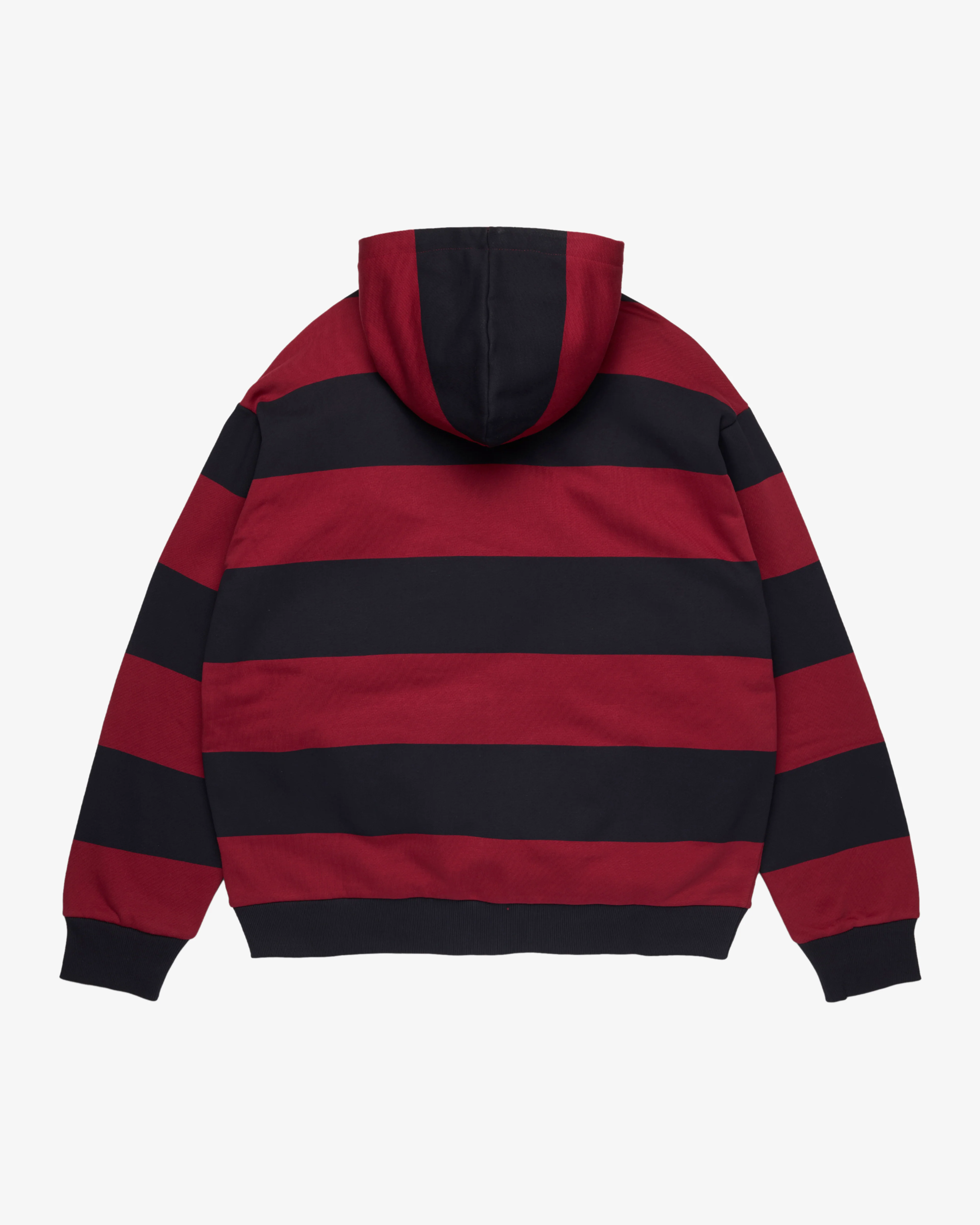 Denim Tears - Men's Striped Zip Hoodie - (Red / Navy) - Image 2