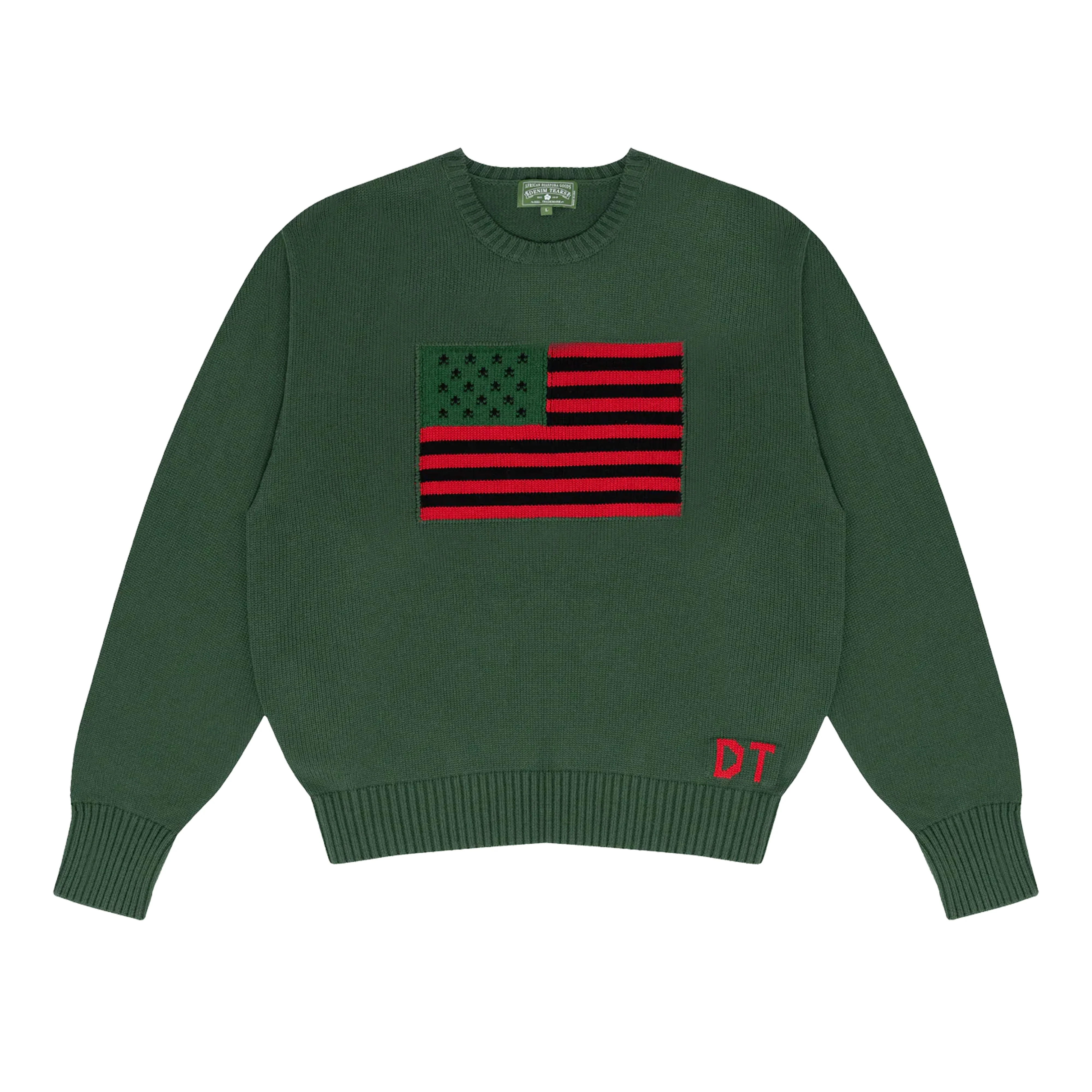 Denim Tears - 1619 Pan African Flag Sweater - (Green)