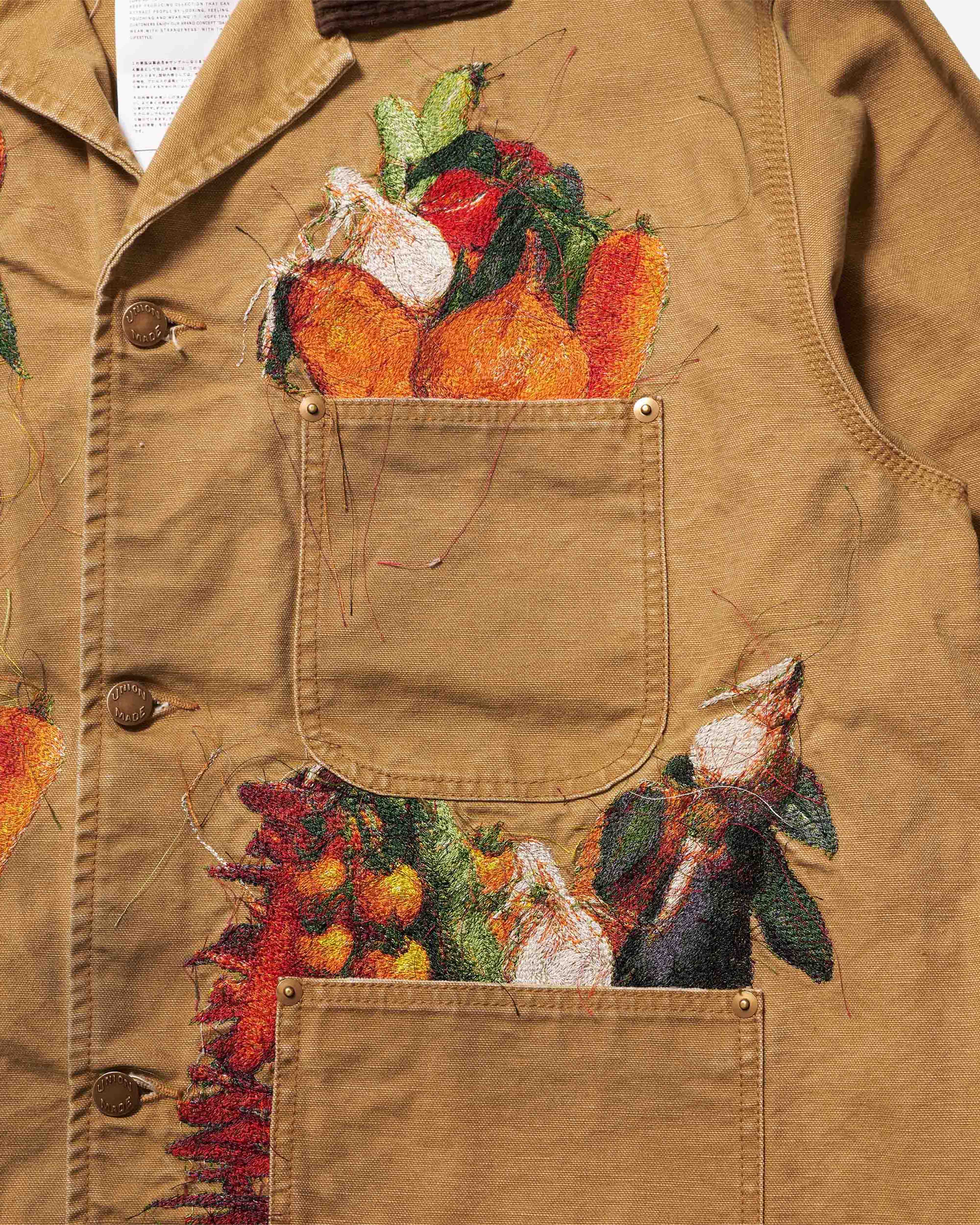 Doublet - Men's Vegetable Embroidery Work Jacket - (Beige) - Image 3