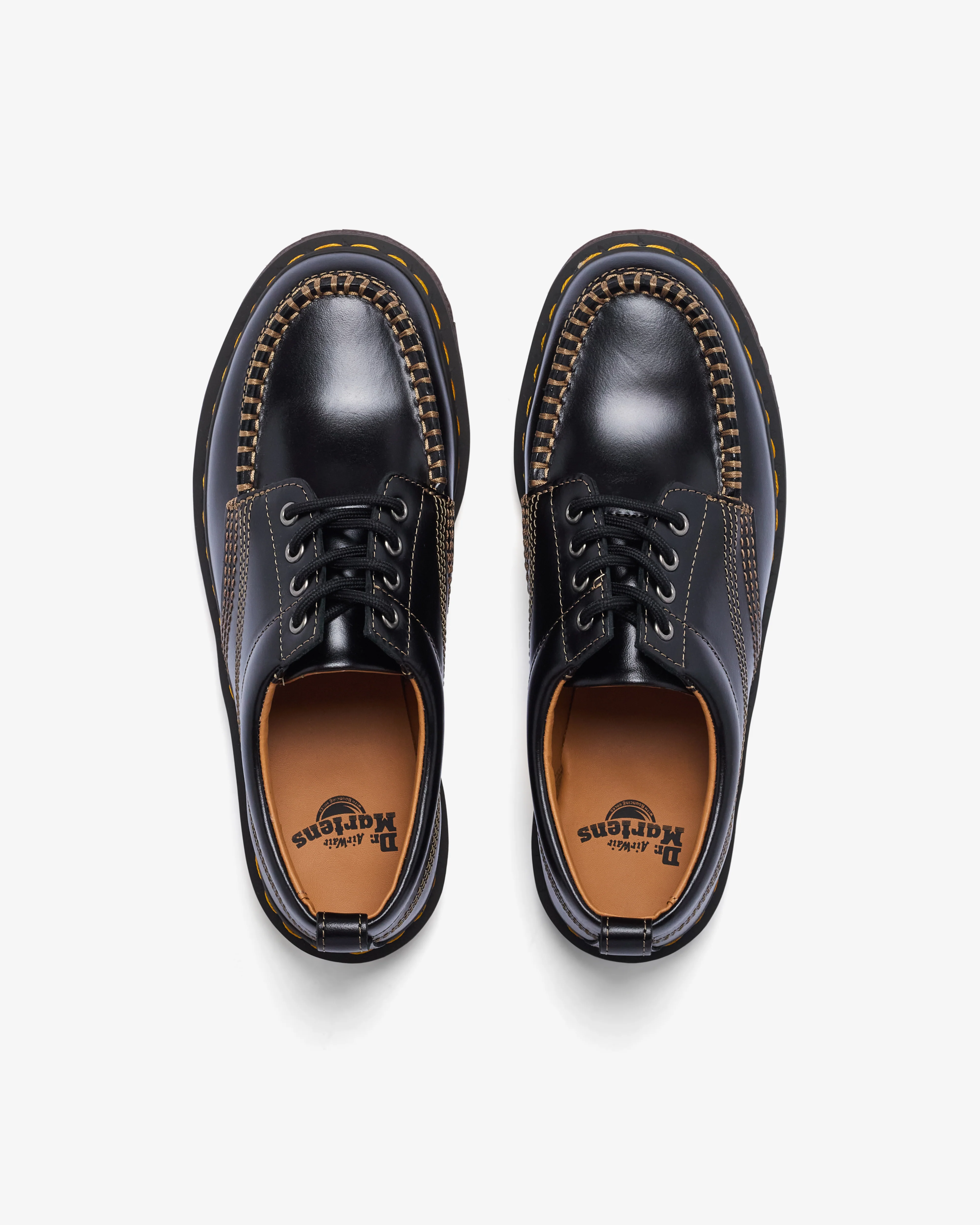 Dr. Martens - Men's Lowell Moc Toe Shoe - (Black) - Image 5