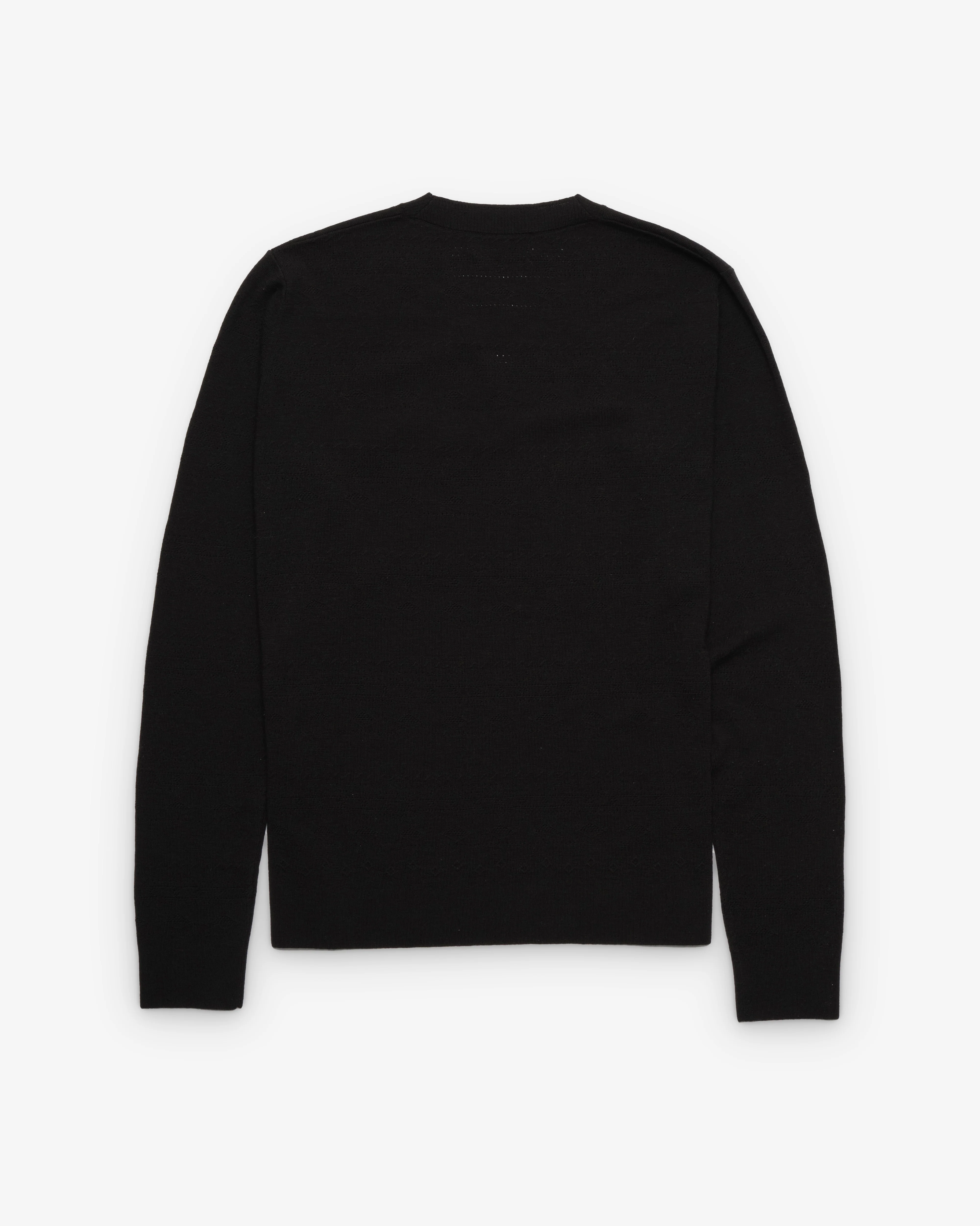 Dries Van Noten - Men's V-Neck Sweater - (Black) - Image 2