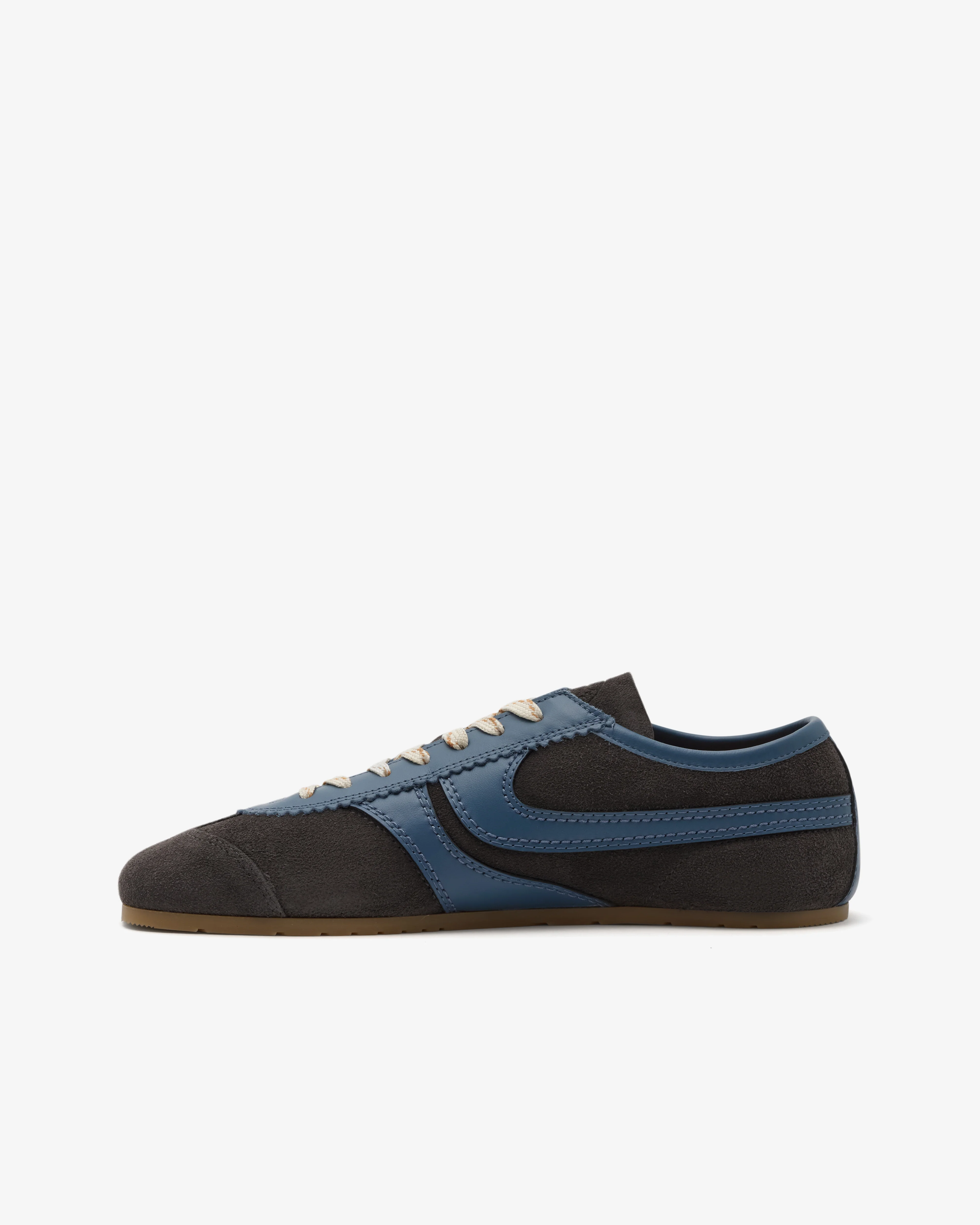 Dries Van Noten - Men's Suede Sneakers - (Steel) - Image 3