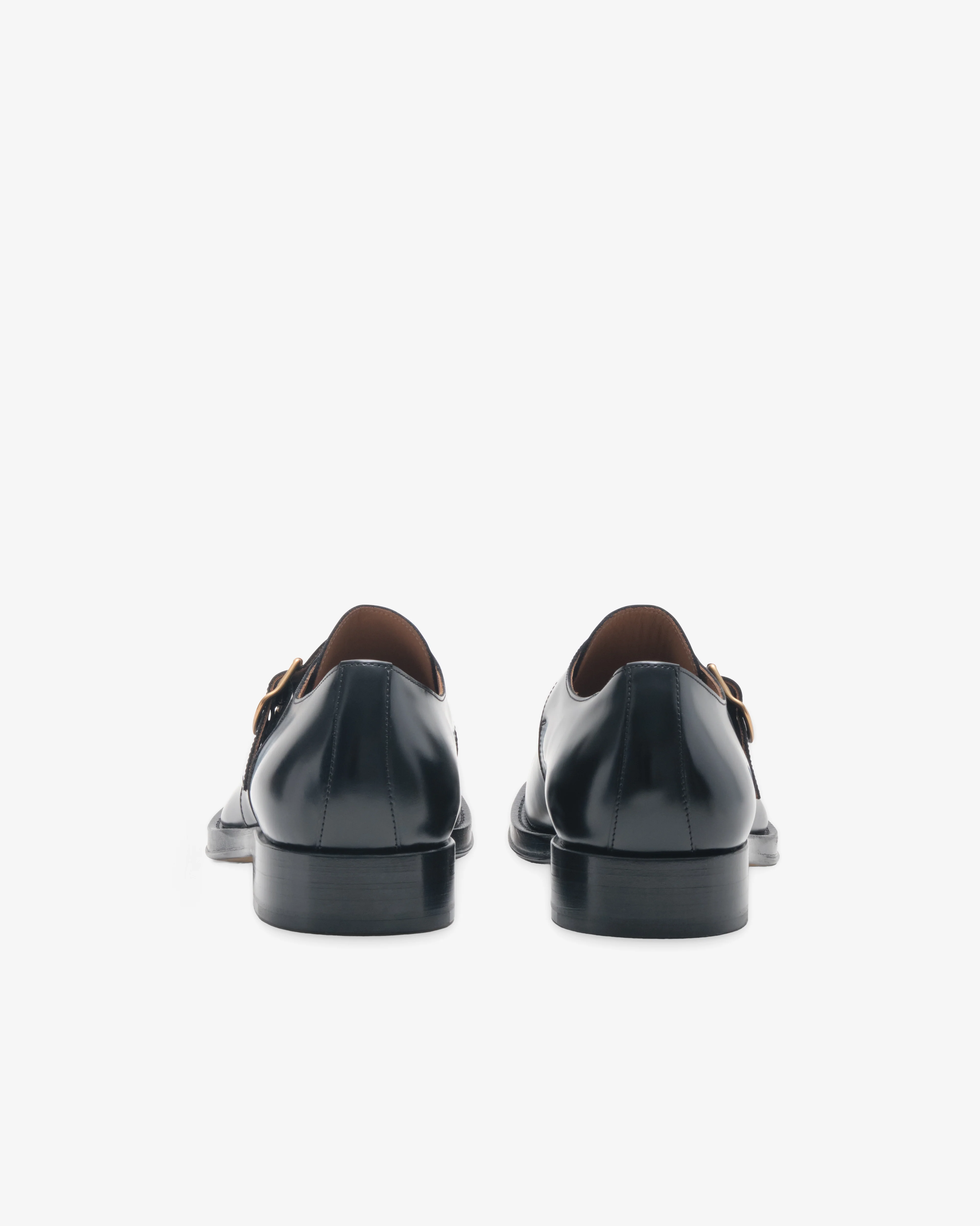Dries Van Noten - Men's Buckle-Detail Shoes - (Black) - Image 3