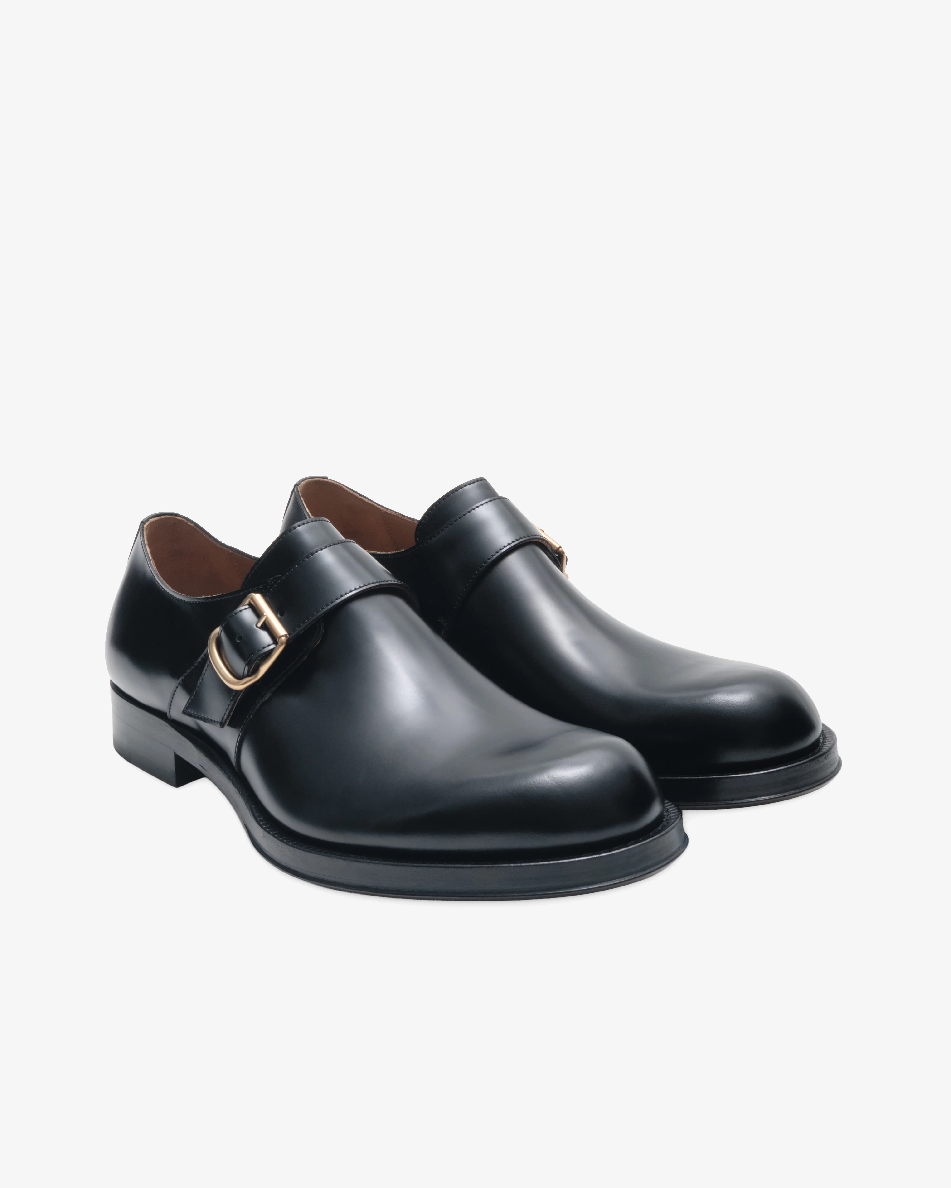 Dries Van Noten - Men's Buckle-Detail Shoes - (Black) - Image 6