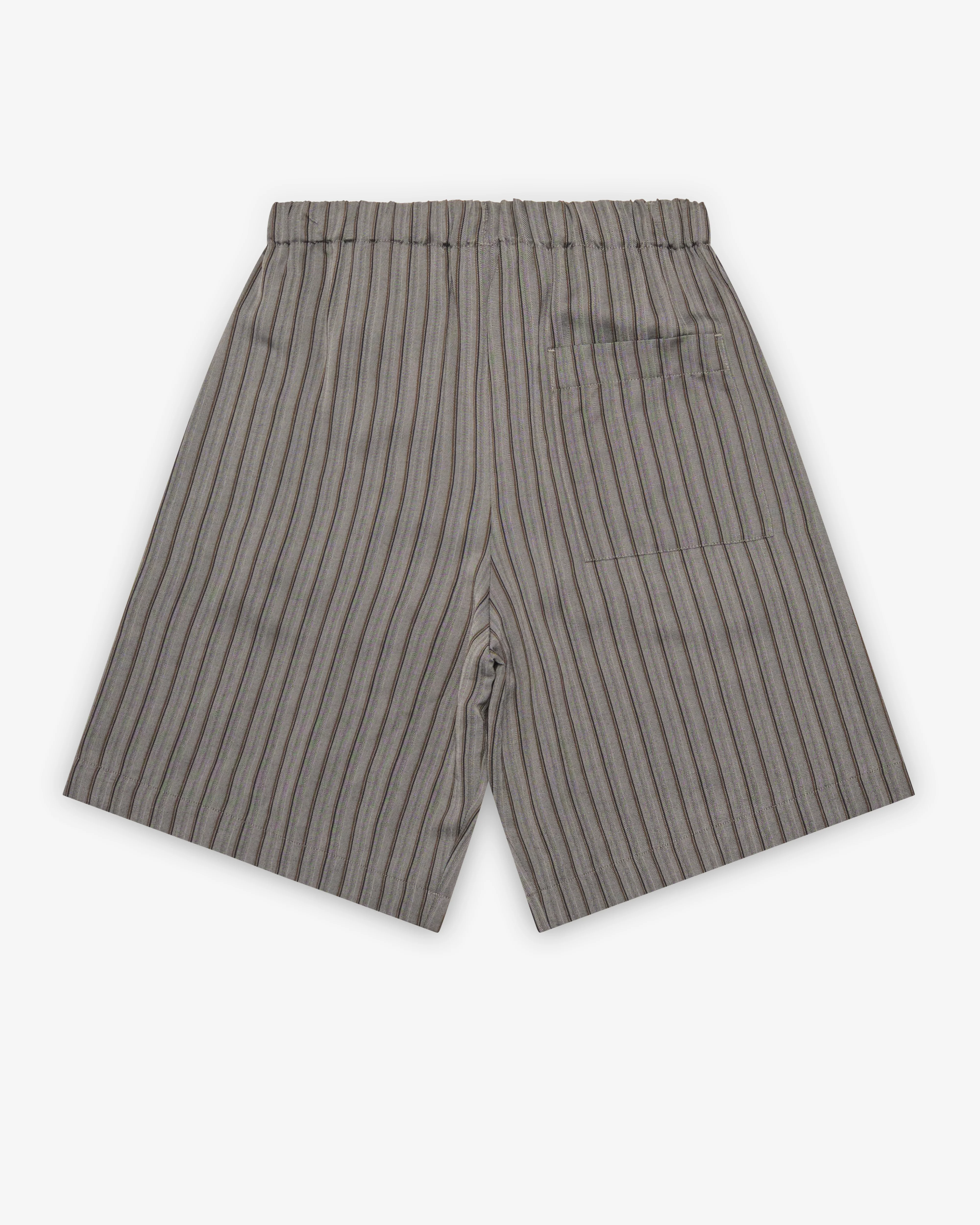 Dries Van Noten - Men's Striped Shorts - (Grey) - Image 2