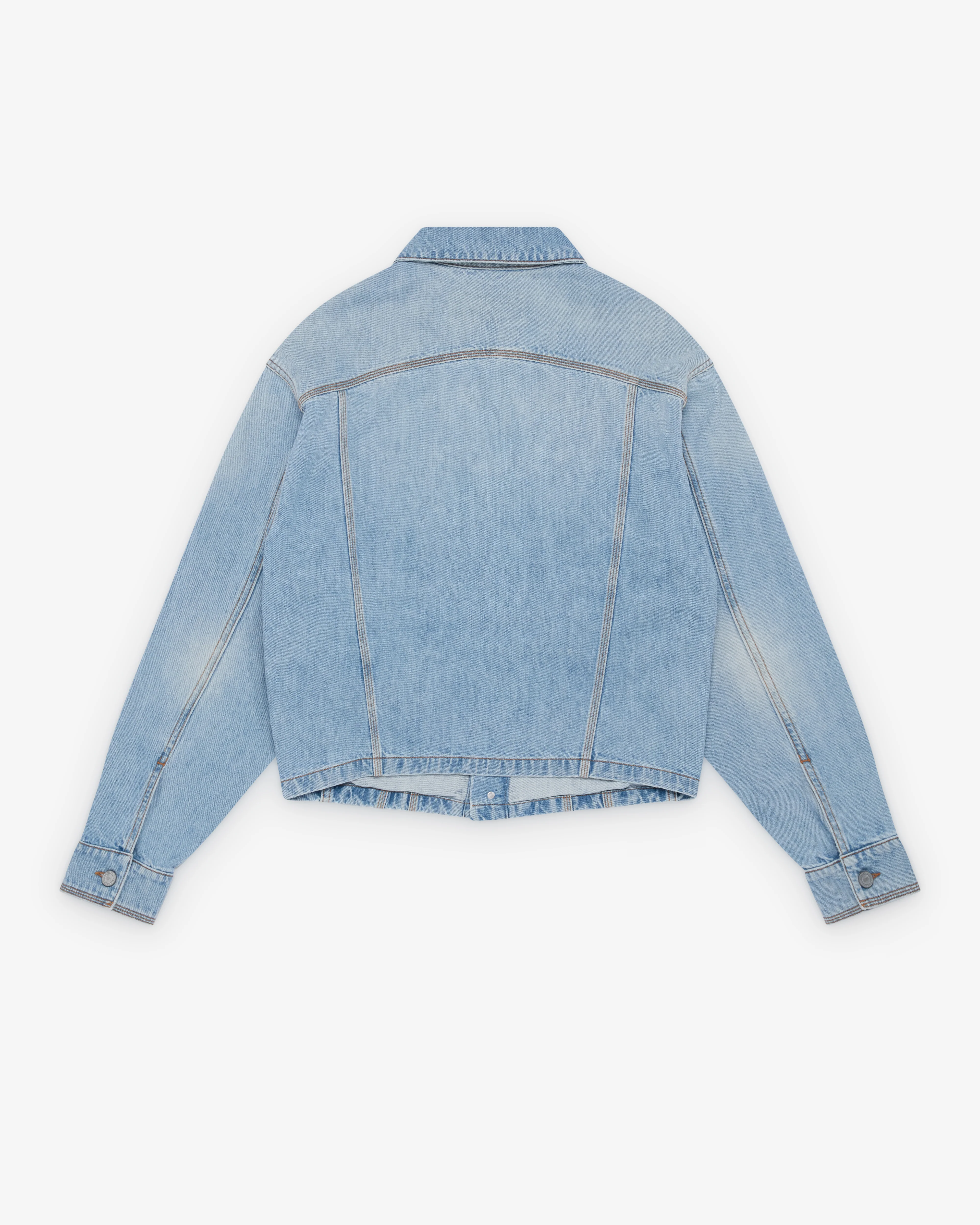 Erl - Men's Blue Denim Jacket Woven - (Blue) - Image 2