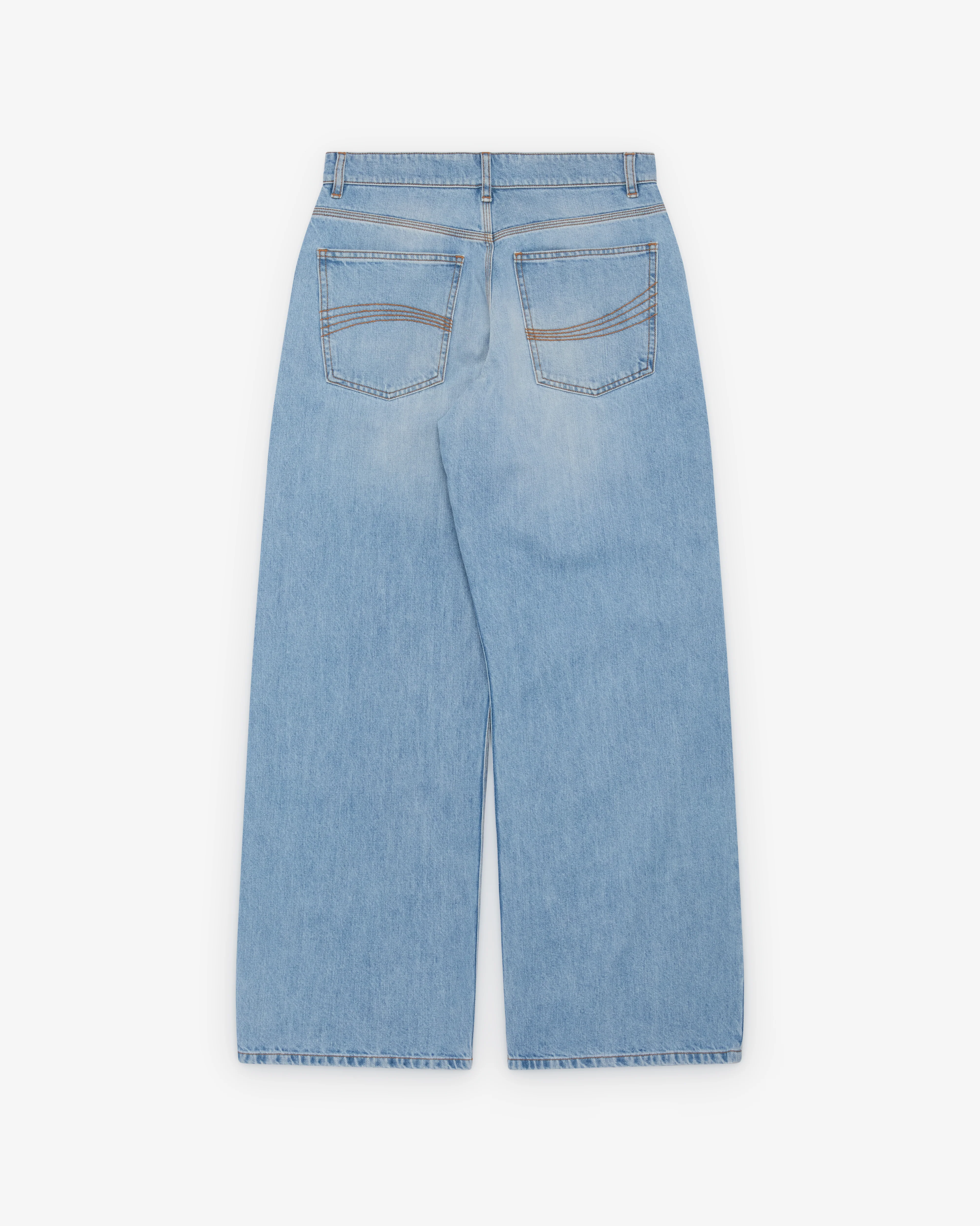 Erl - Men's Blue Jeans Woven - (Blue) - Image 2