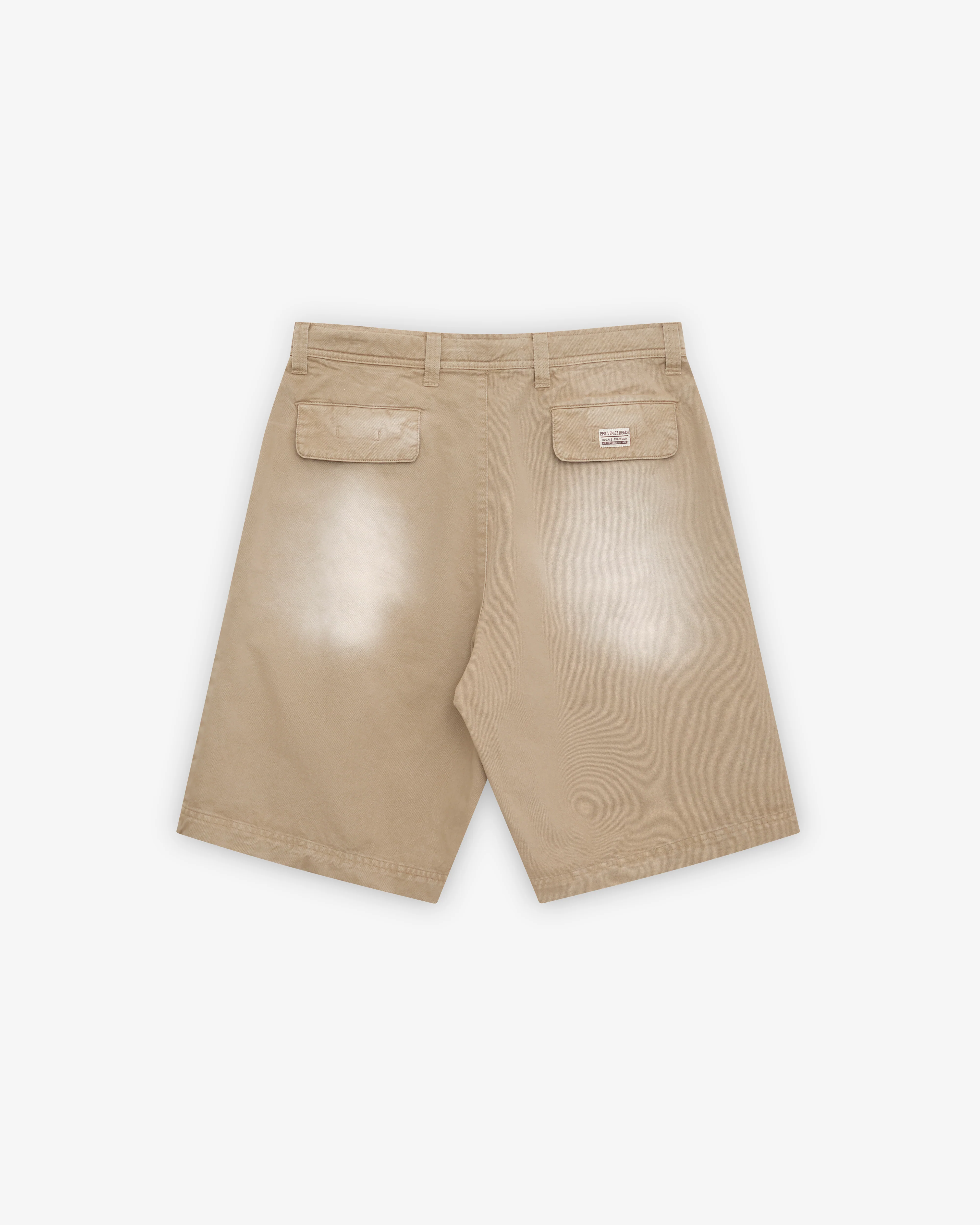 ERL - Men's Pleated Chino Short - (Beige) - Image 2
