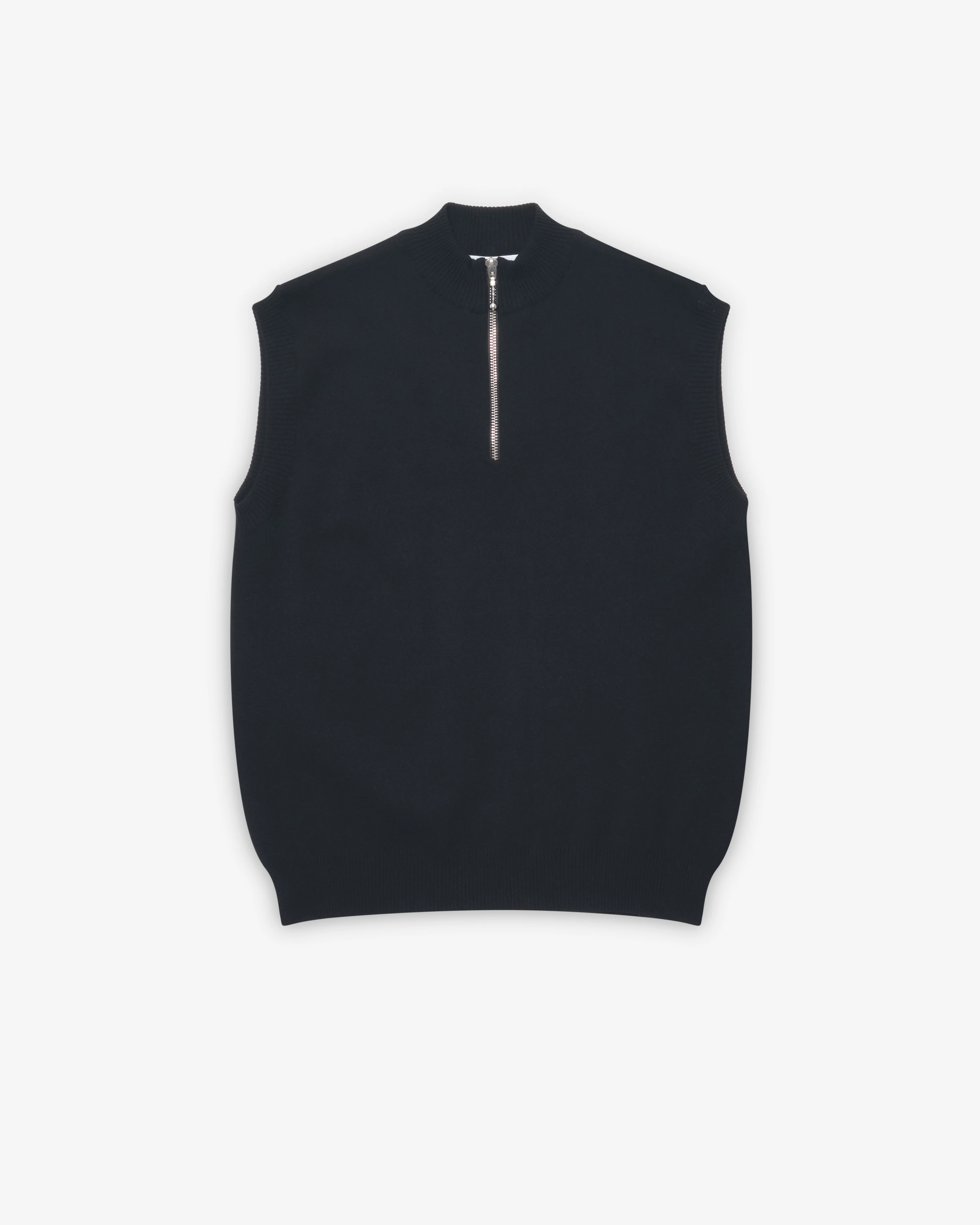Ernest W. Baker - Men's Zipper Sleeveless Polo - (Black)