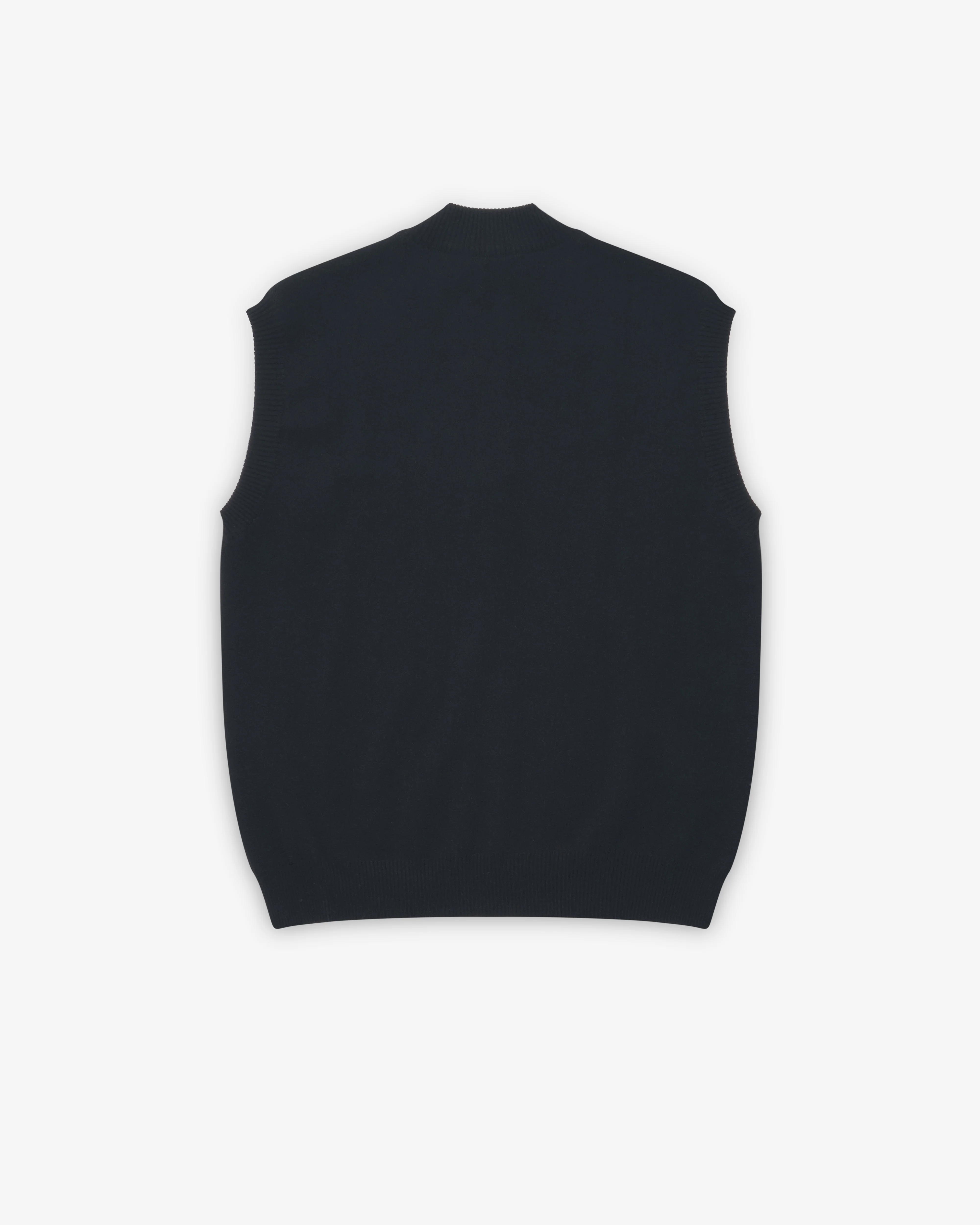 Ernest W. Baker - Men's Zipper Sleeveless Polo - (Black) - Image 2