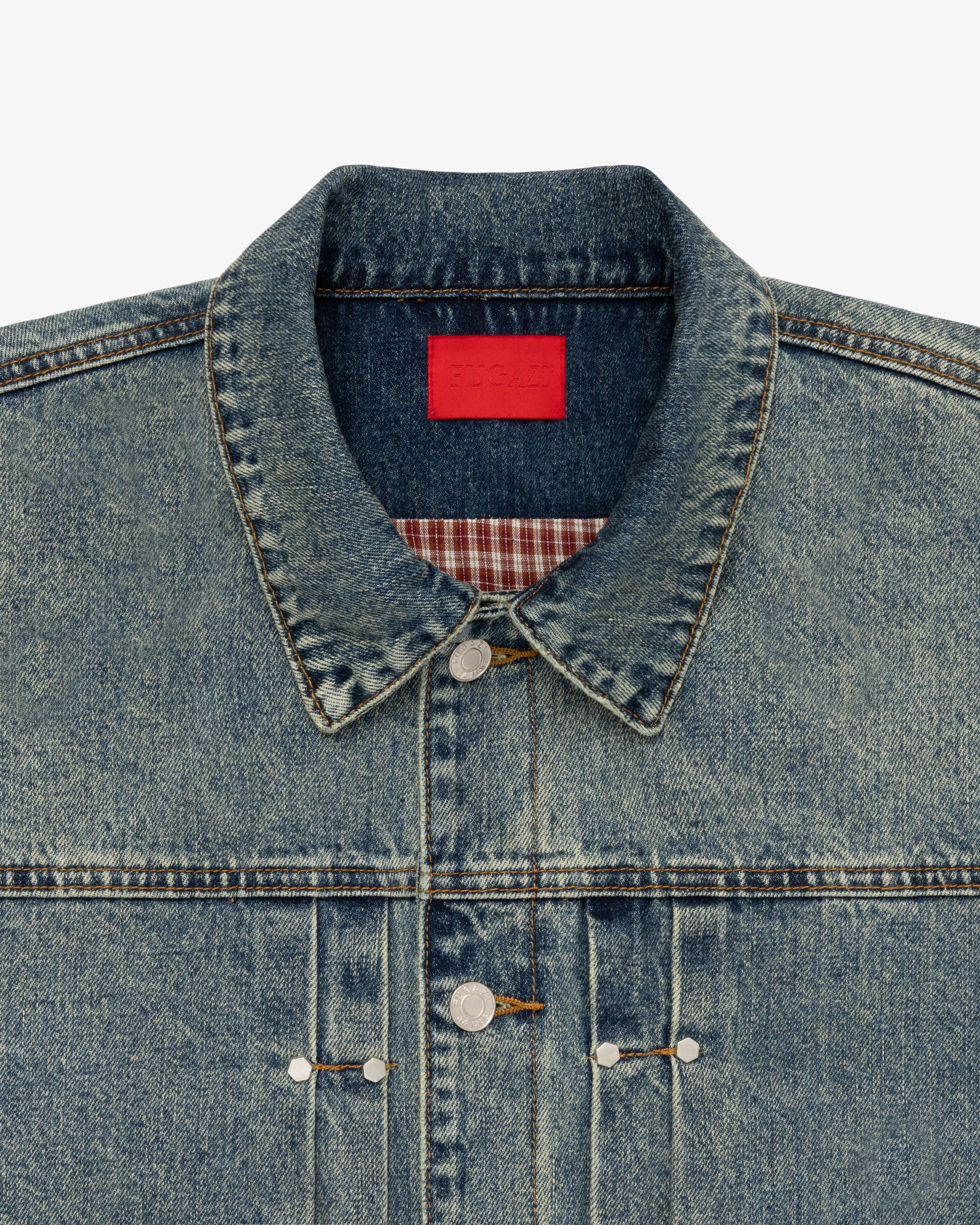 Fugazi - Men's Novelty Denim Jacket - (Mud Wash) - Image 3