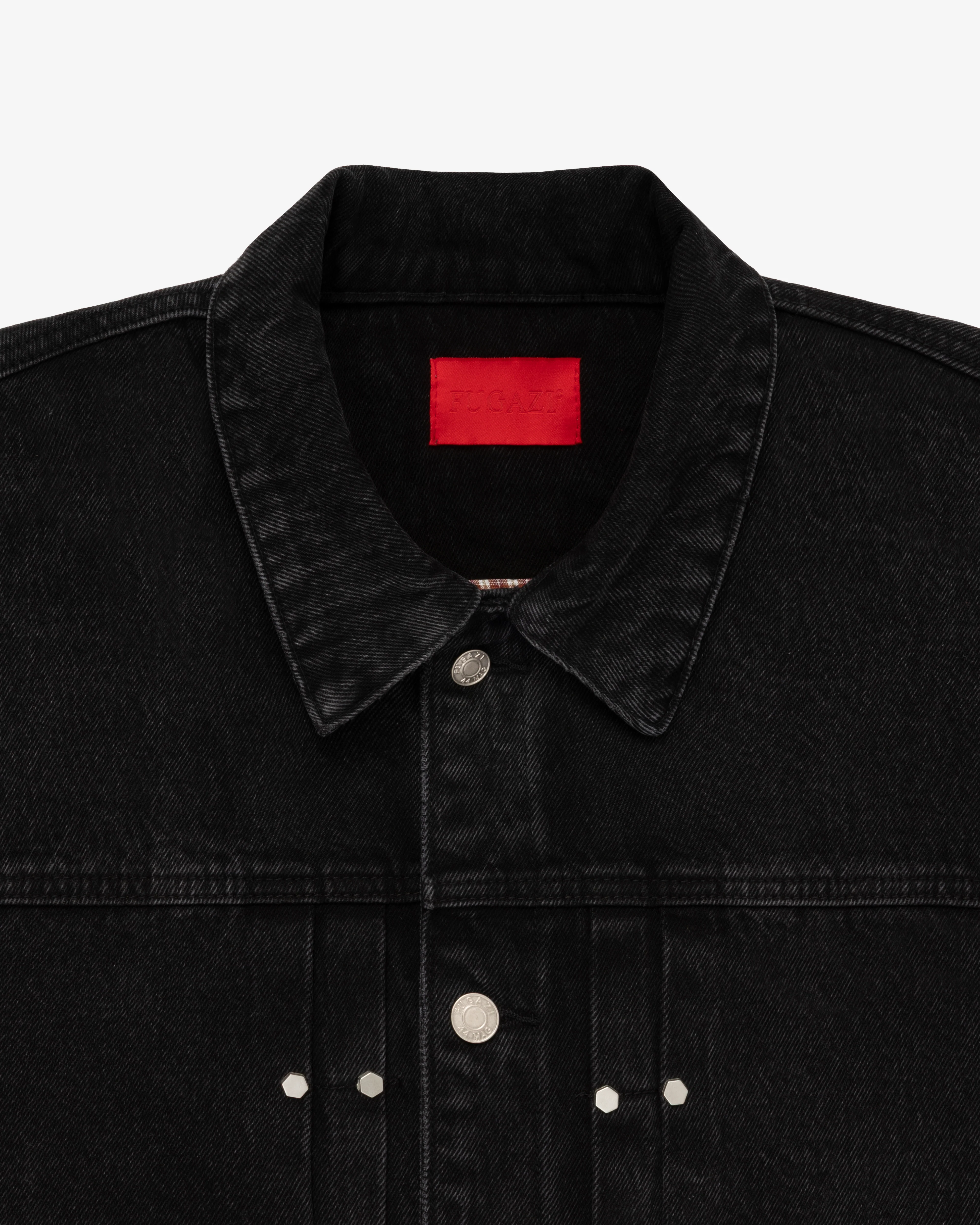Fugazi - Men's Novelty Denim Jacket - (Washed Black) - Image 3