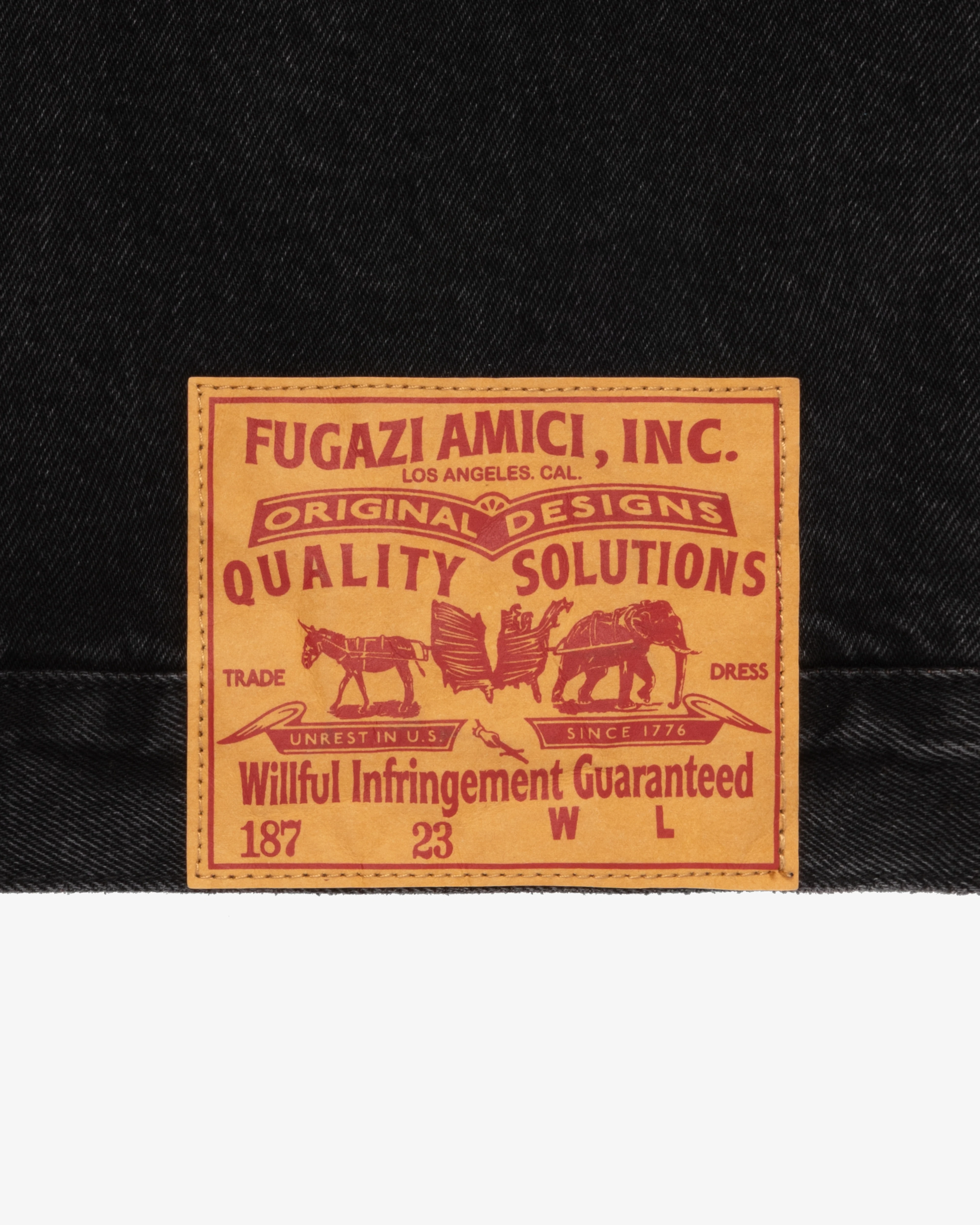Fugazi - Men's Novelty Denim Jacket - (Washed Black) - Image 6