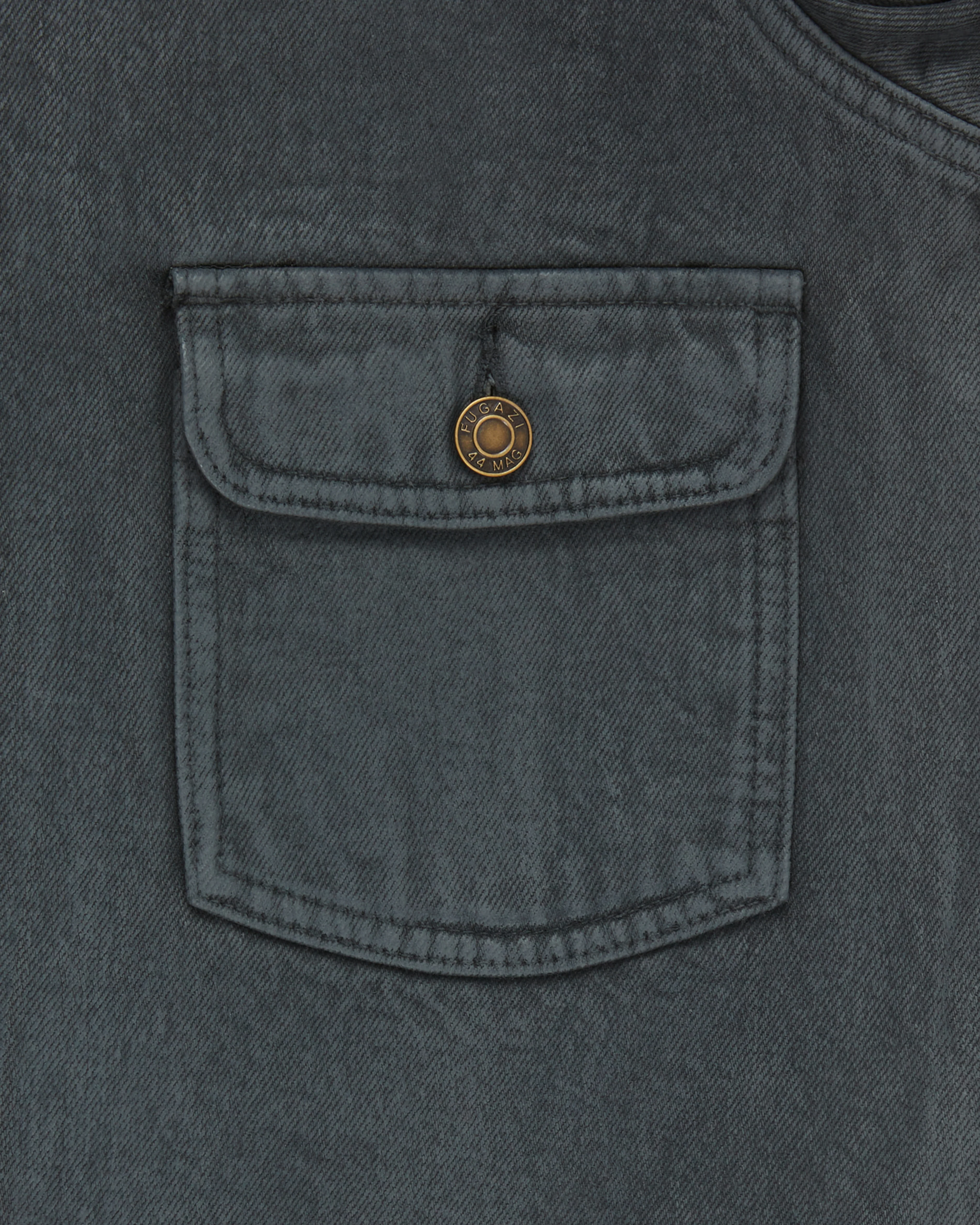 Fugazi - Men's Soot Denim Jacket - (Grey) - Image 3