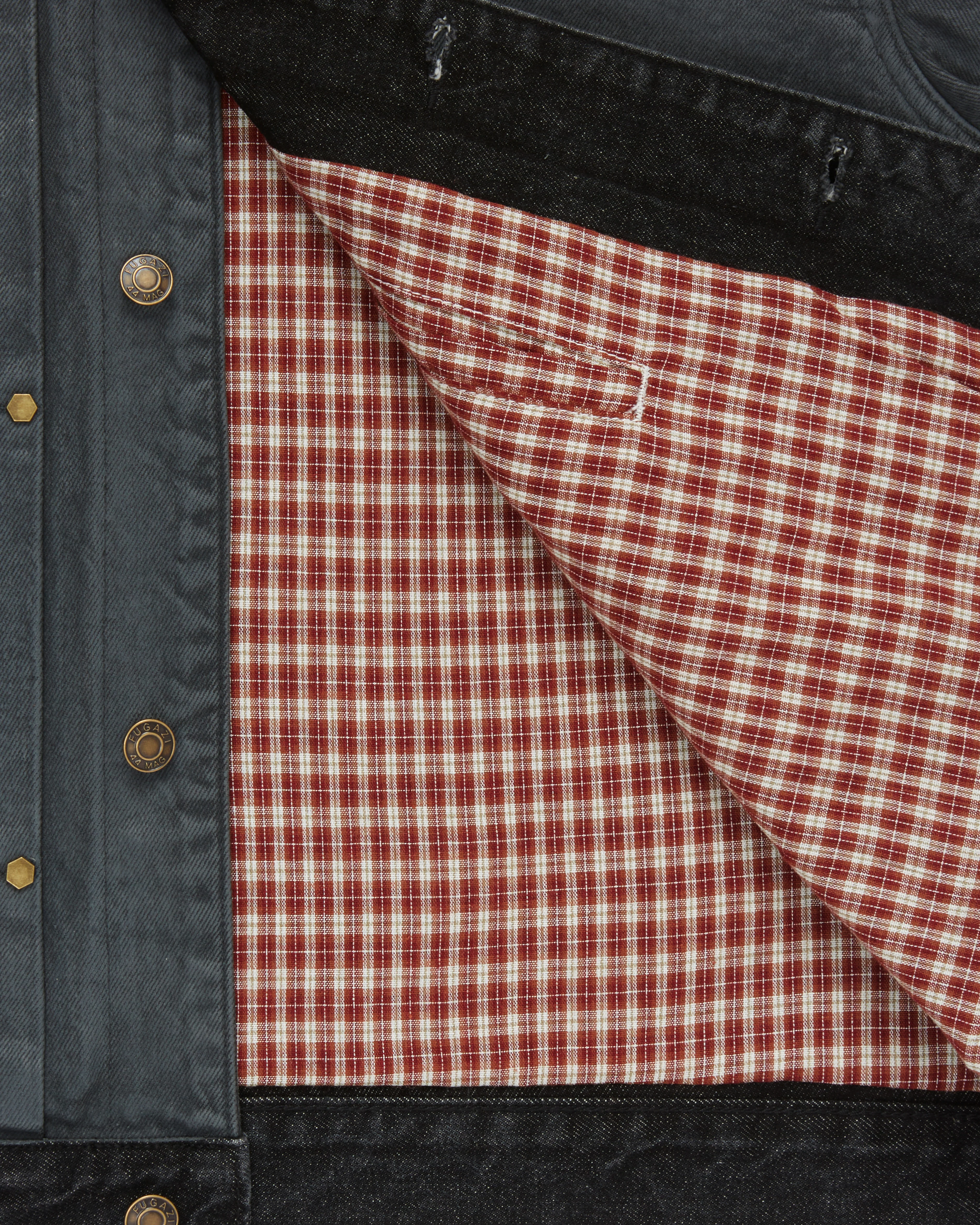 Fugazi - Men's Soot Denim Jacket - (Grey) - Image 4