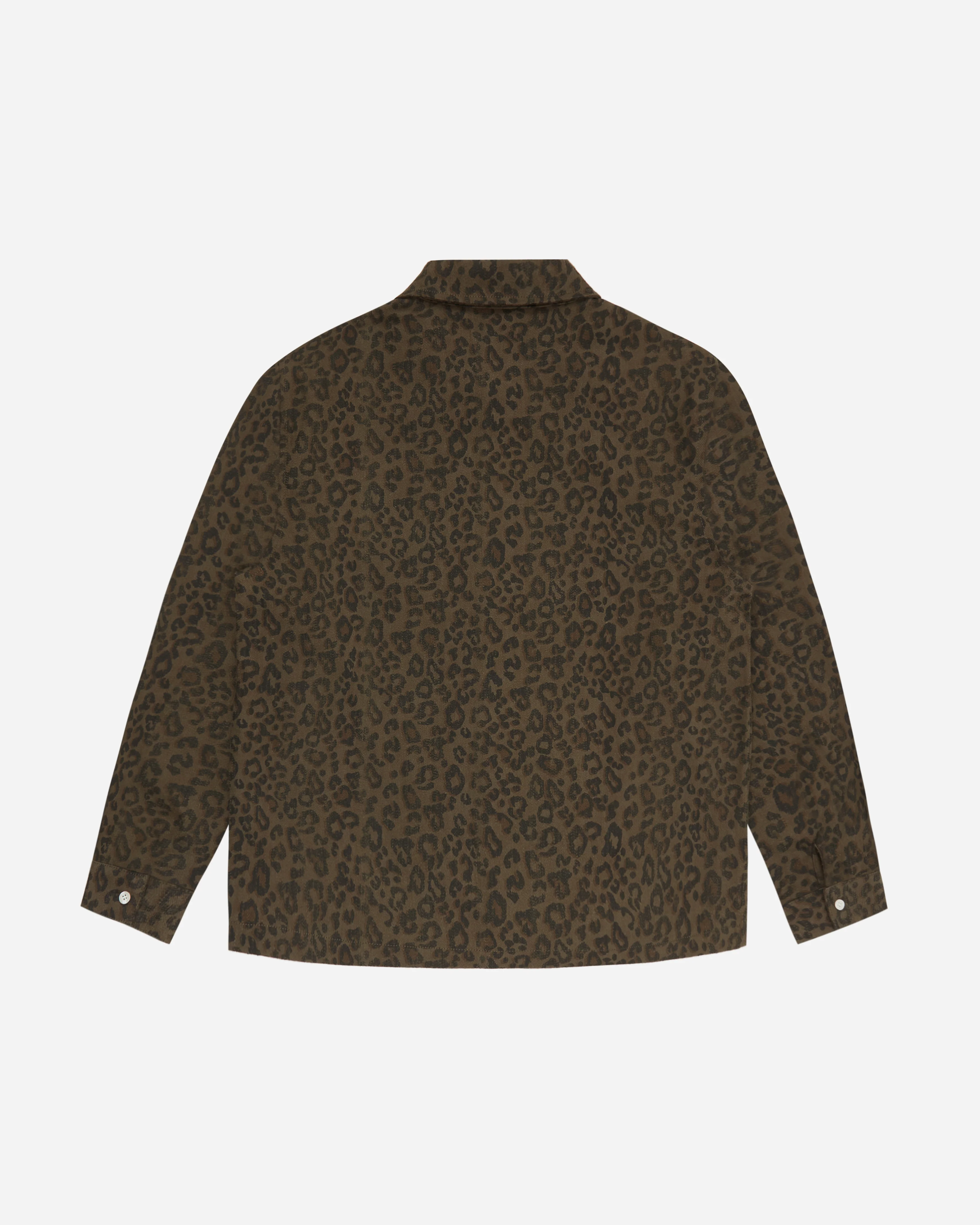 Fugazi - Men's Textured Letter Button Up - (Leopard) - Image 2