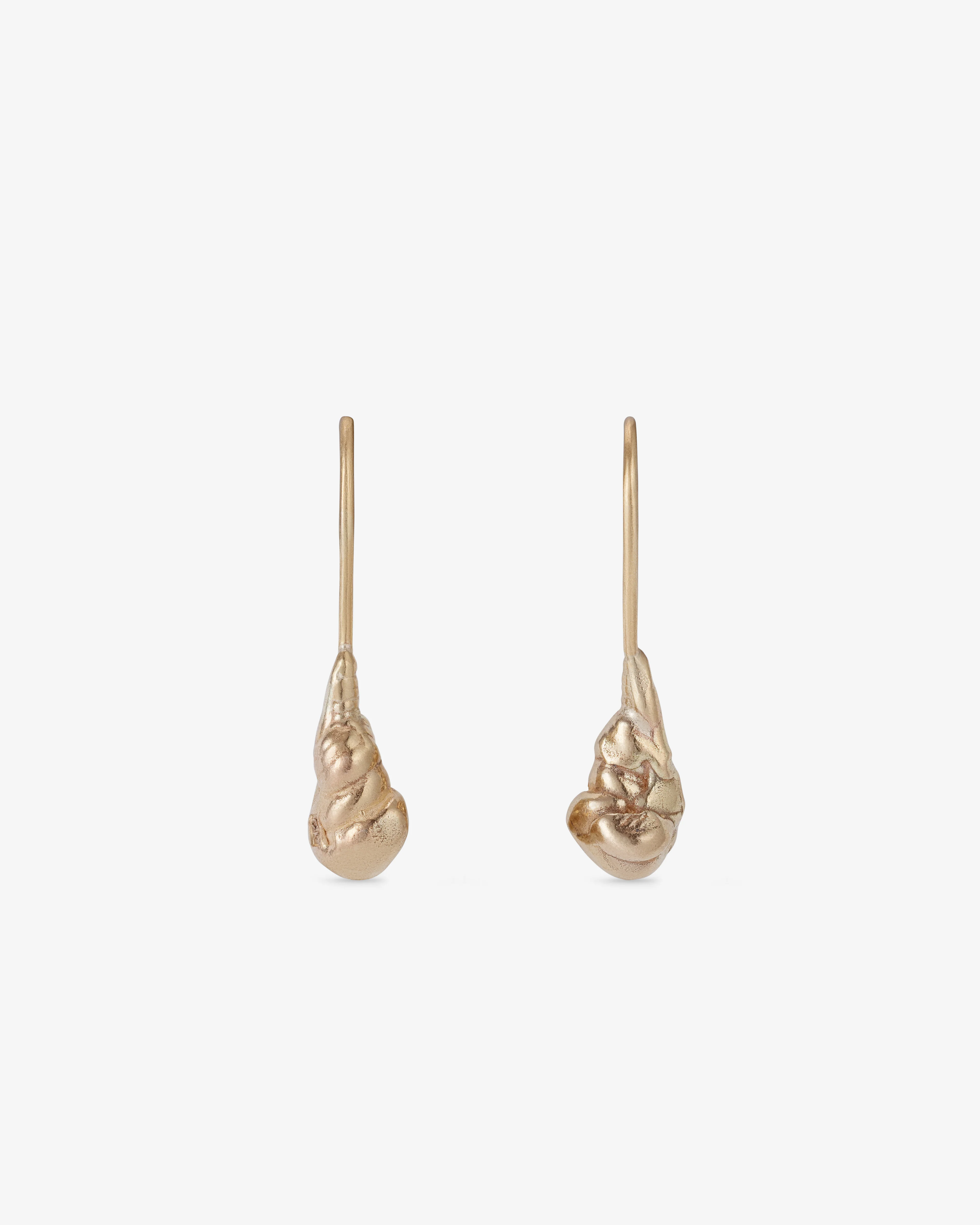 Georgia Kemball - Women's Drop Earrings - (Yellow Gold) - Image 2