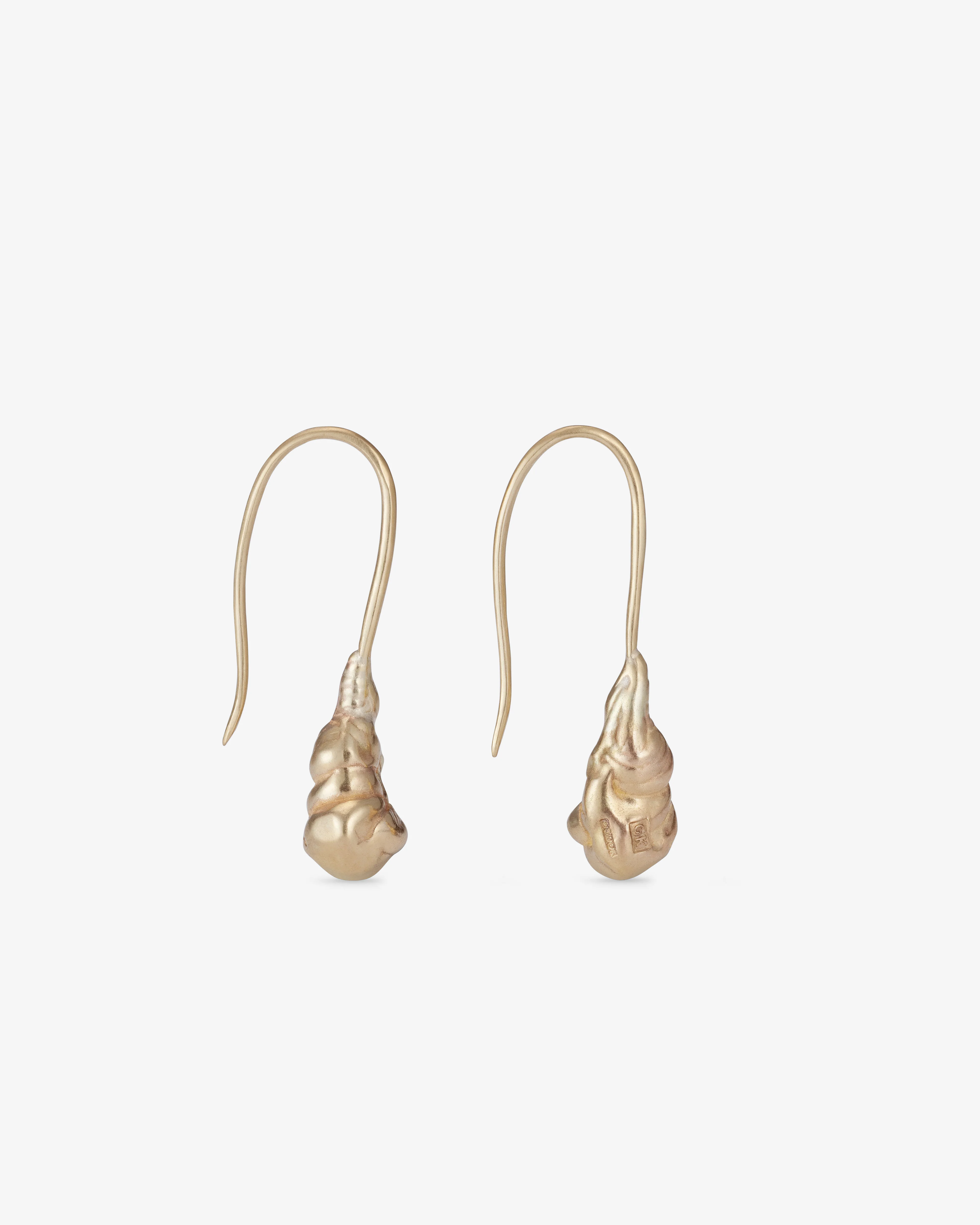 Georgia Kemball - Women's Drop Earrings - (Yellow Gold) - Image 3