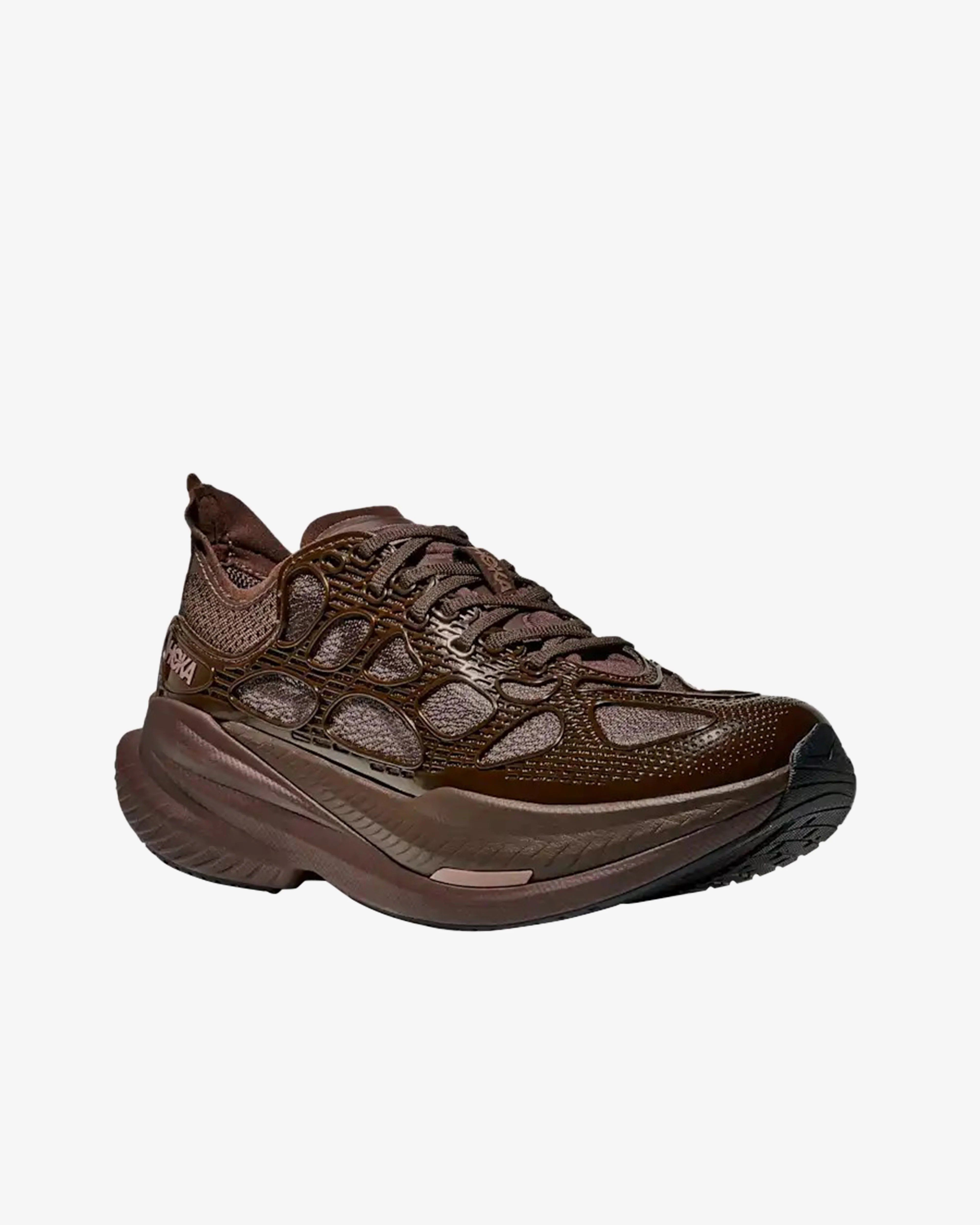 Hoka - Men's U Mach X Caged Sneakers - (Walnut/Soaring Blue) - Image 3