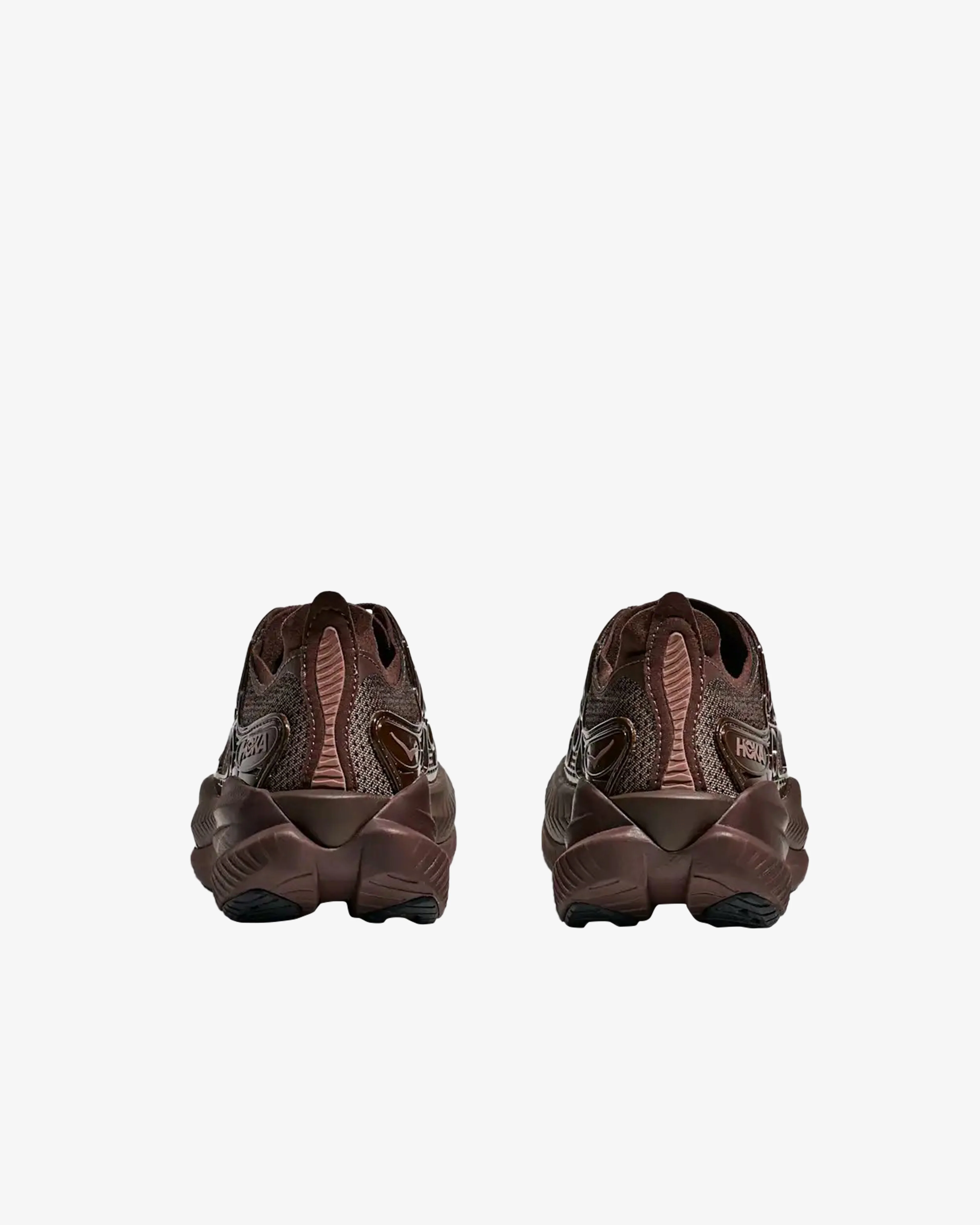 Hoka - Men's U Mach X Caged Sneakers - (Walnut/Soaring Blue) - Image 4