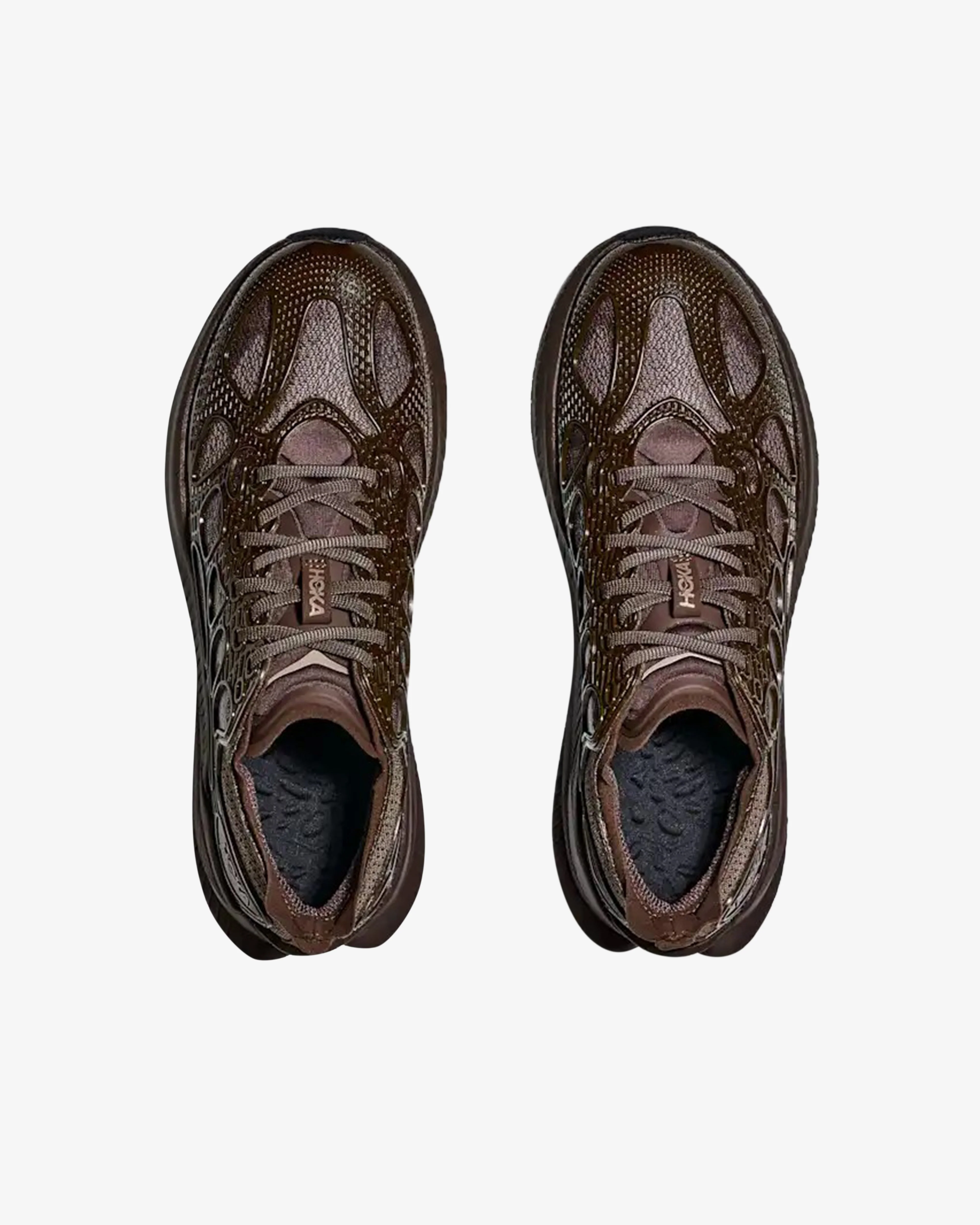 Hoka - Men's U Mach X Caged Sneakers - (Walnut/Soaring Blue) - Image 5
