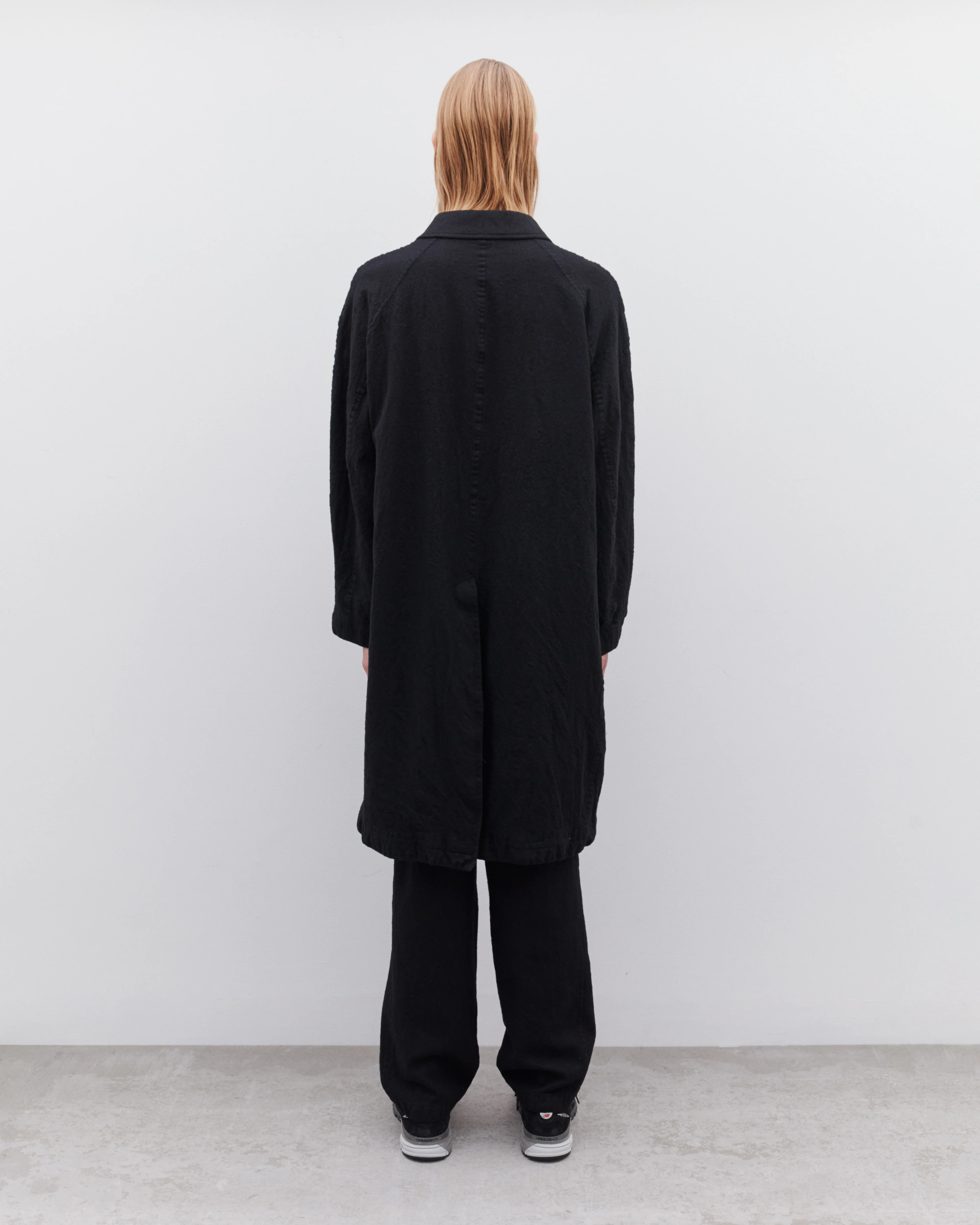 CDG Homme - Men's Wool Mac Coat - (Black) - Image 3