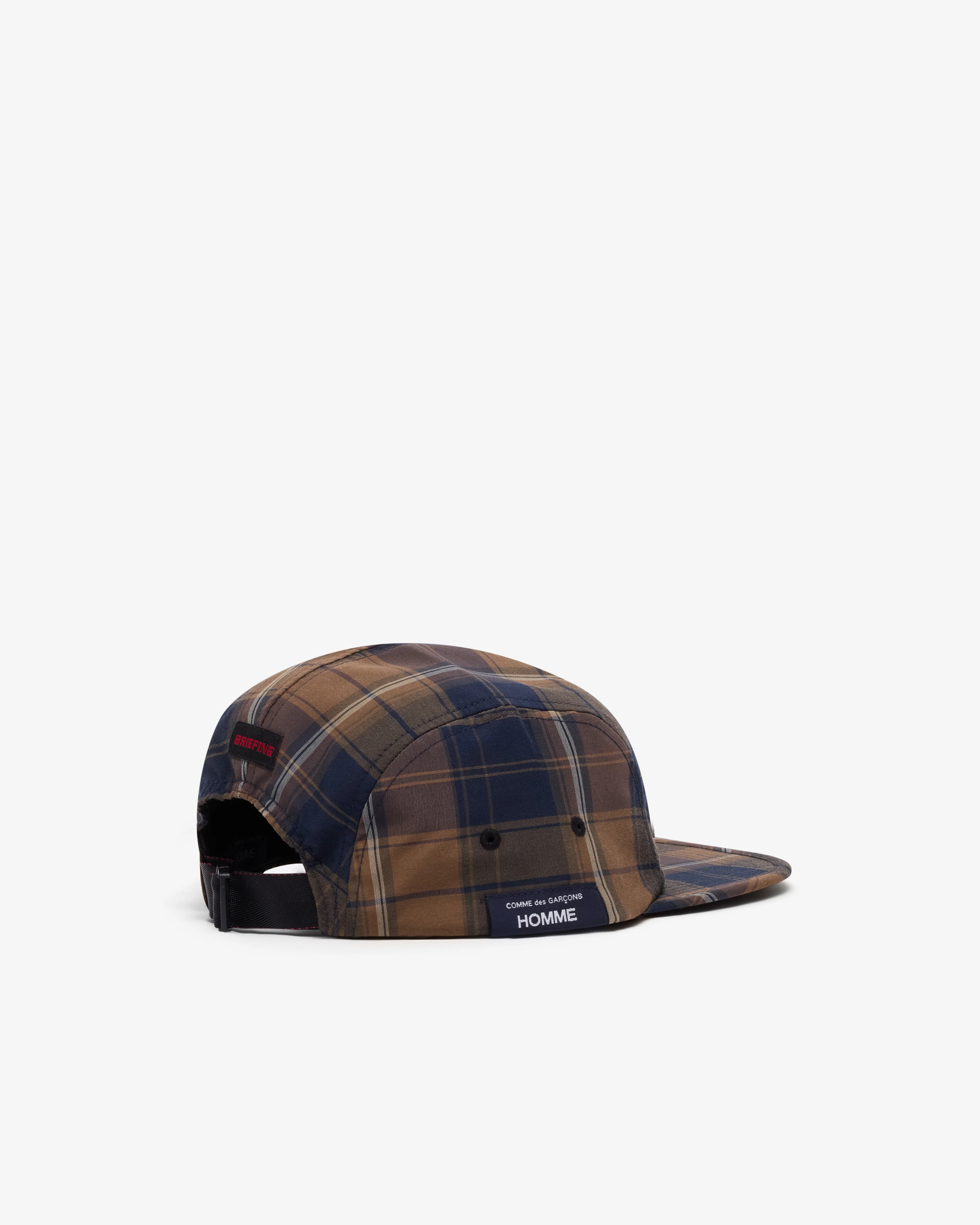 CDG Homme - Men's Check 5 Panel Cap - (Brown) - Image 3