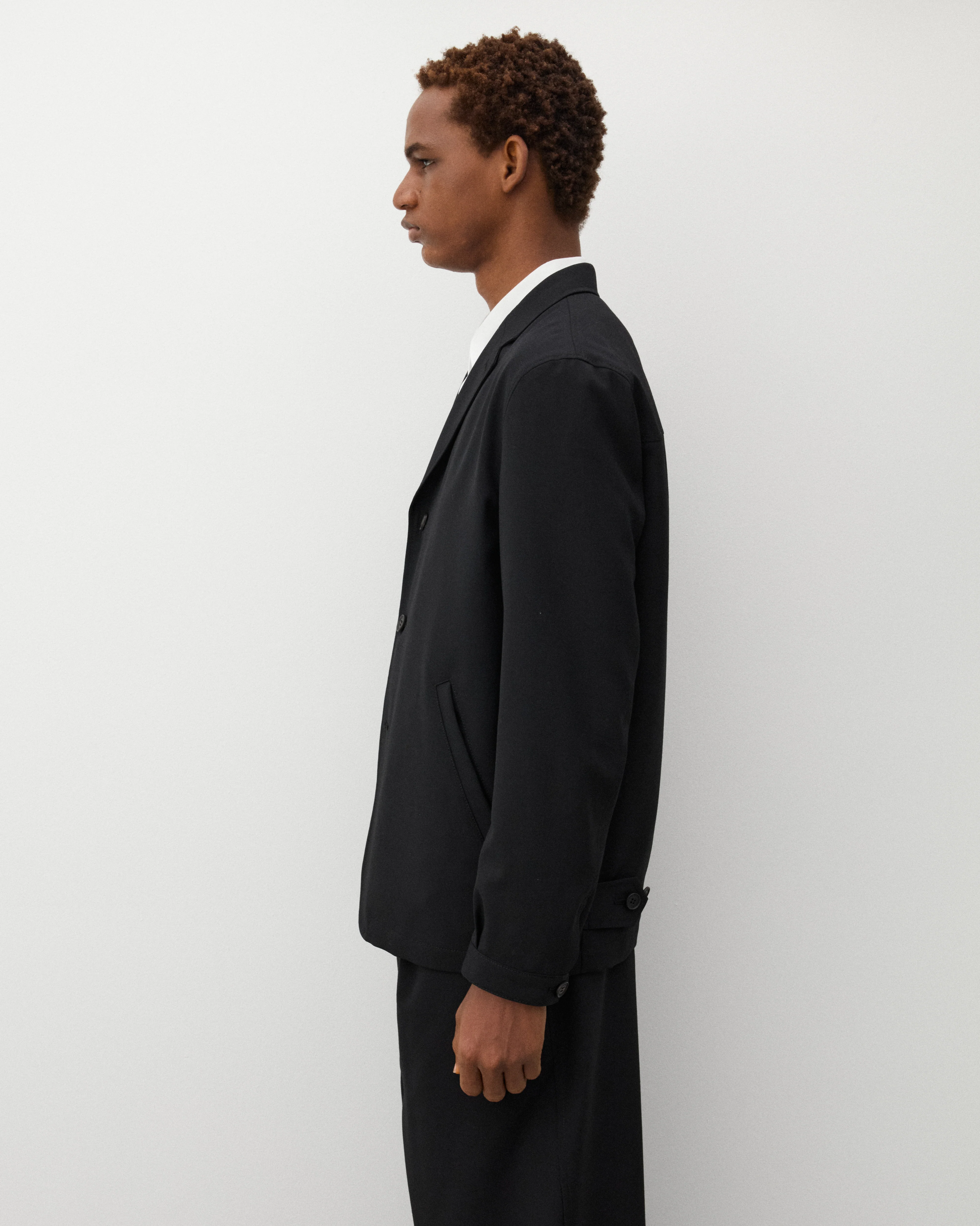 CDG Homme - Men's Wool Gabardine Sports Jacket - (Black) - Image 4
