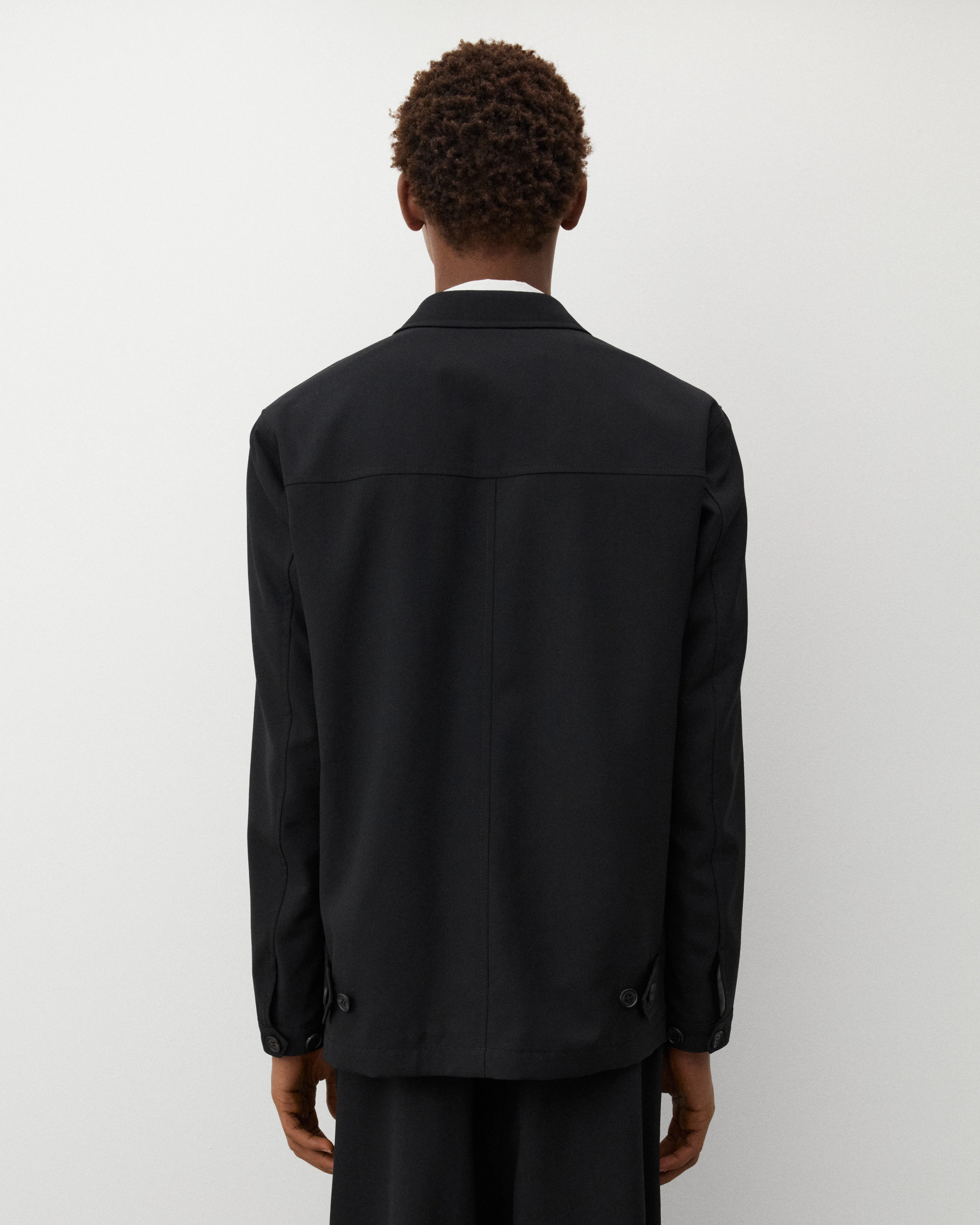 CDG Homme - Men's Wool Gabardine Sports Jacket - (Black) - Image 5