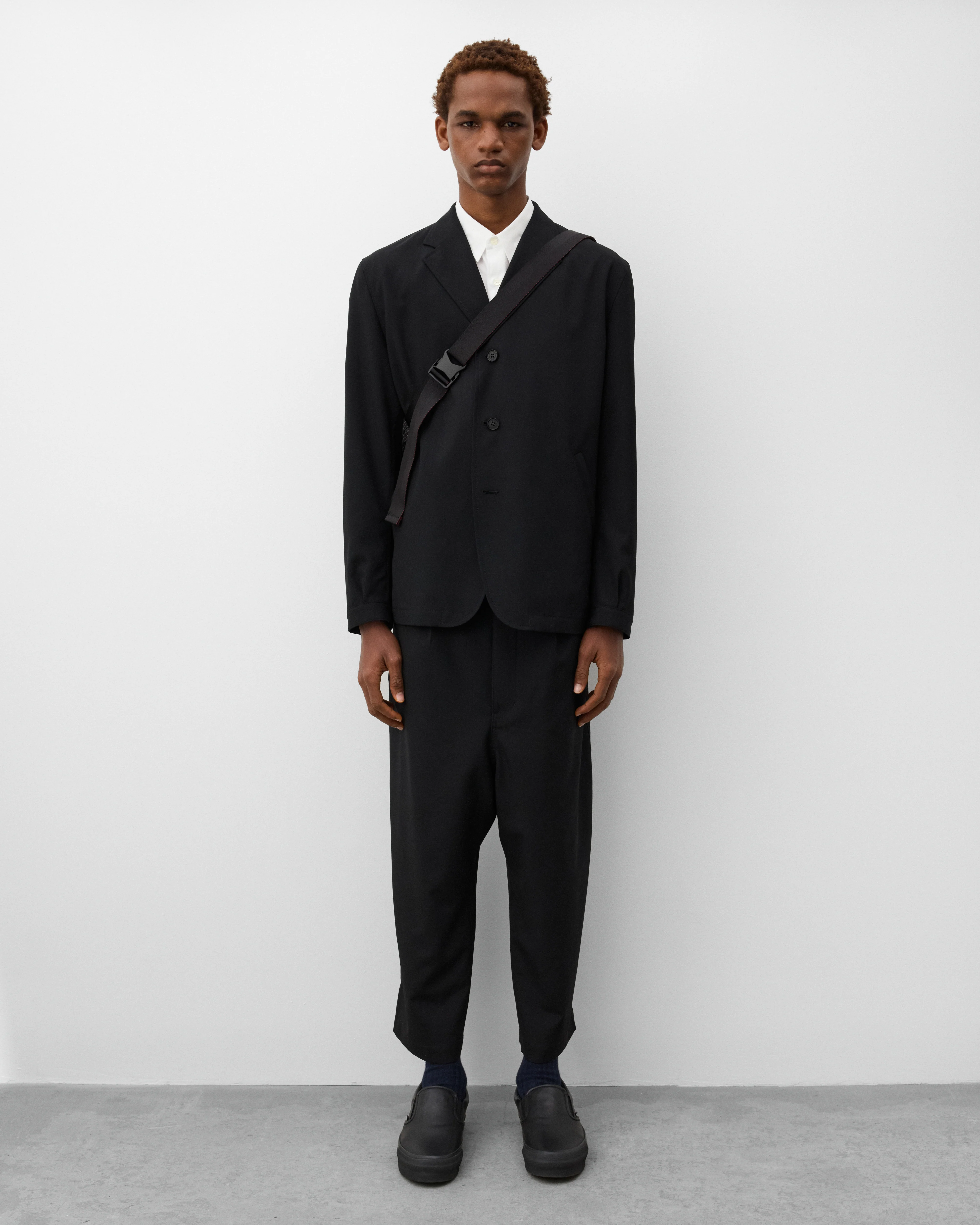 CDG Homme - Men's Wool Gabardine Sports Jacket - (Black) - Image 6
