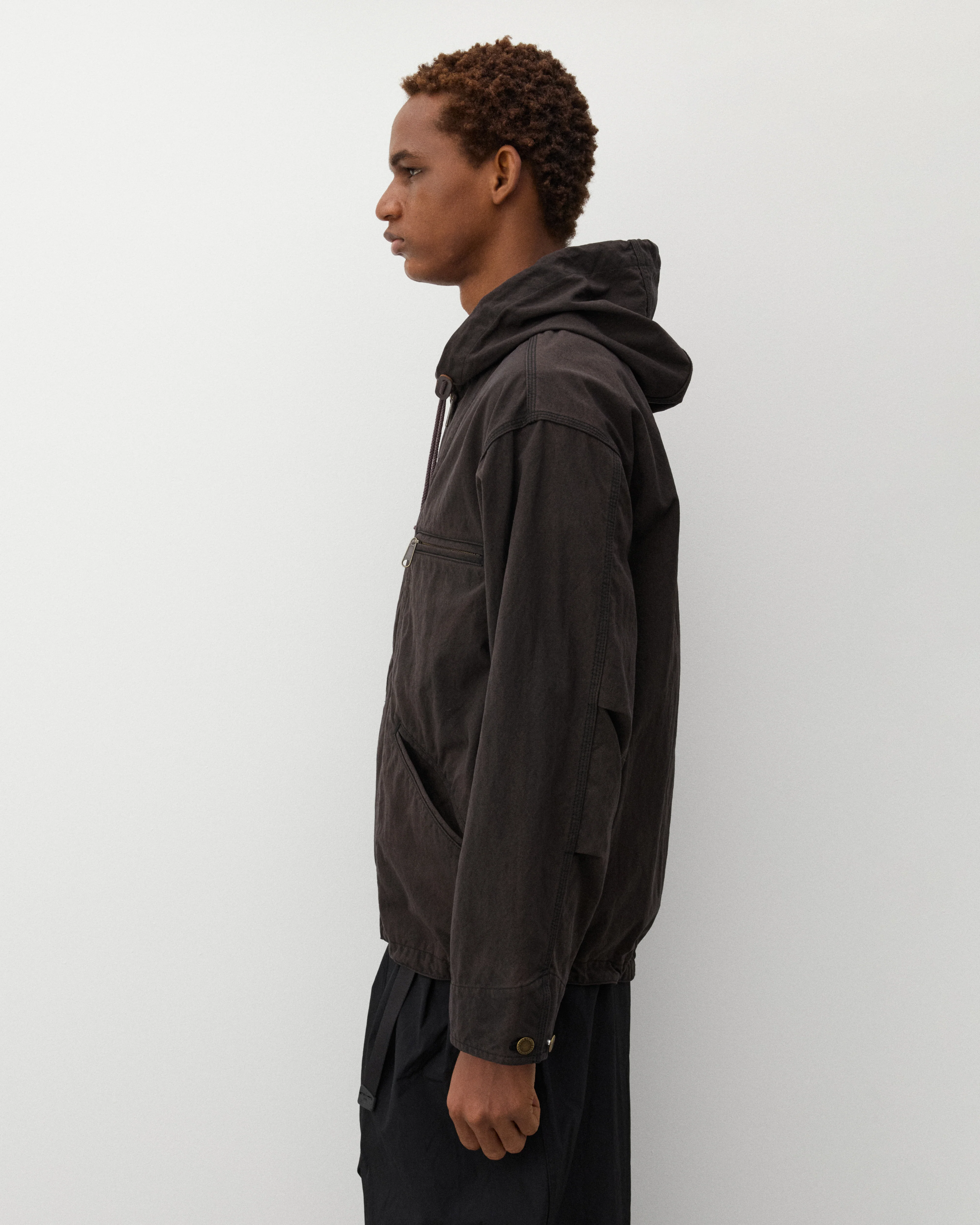 CDG Homme - Men's Hooded Workwear Jacket - (Brown) - Image 4