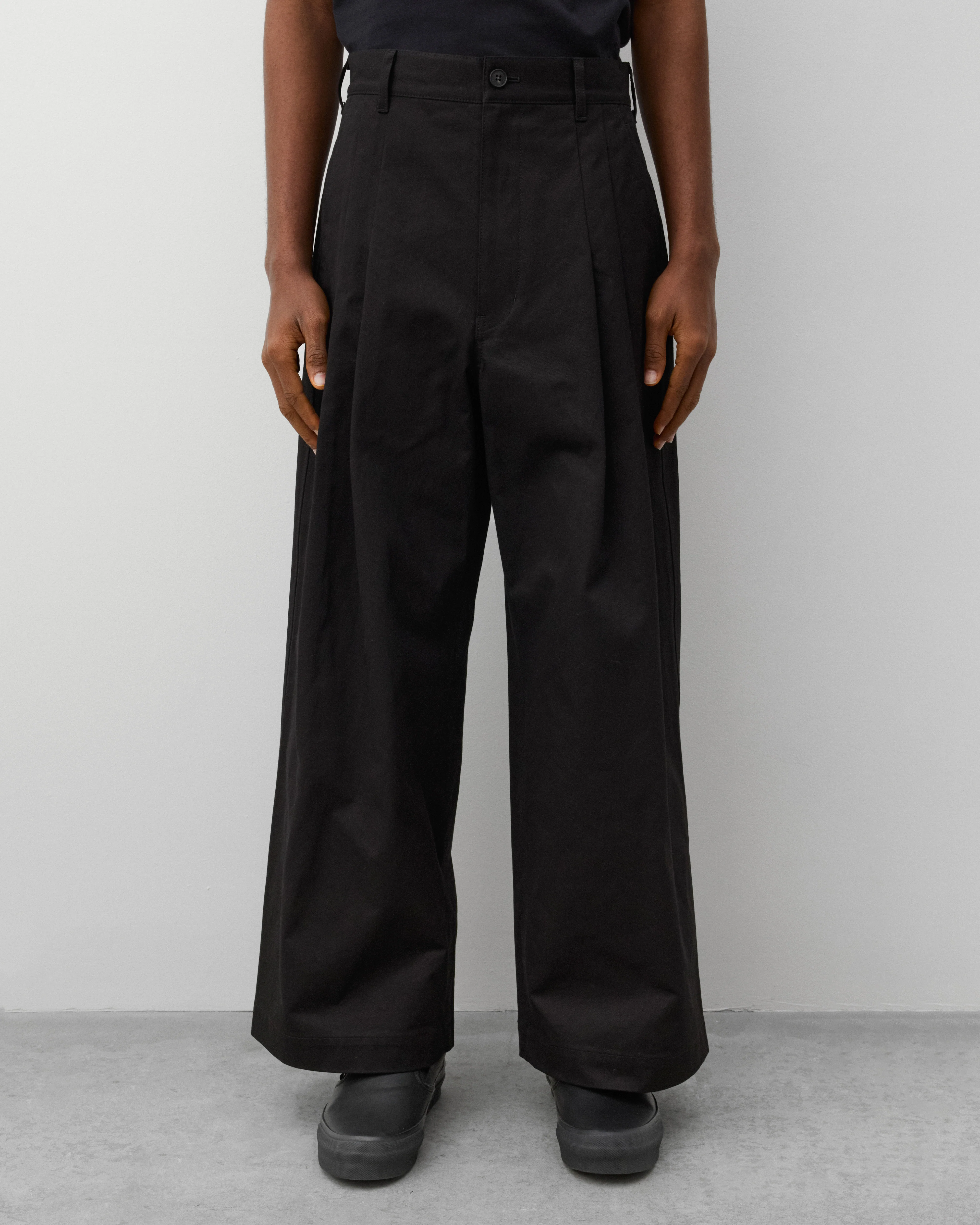 CDG Homme - Men's Double Pleated Trousers - (Black) - Image 3