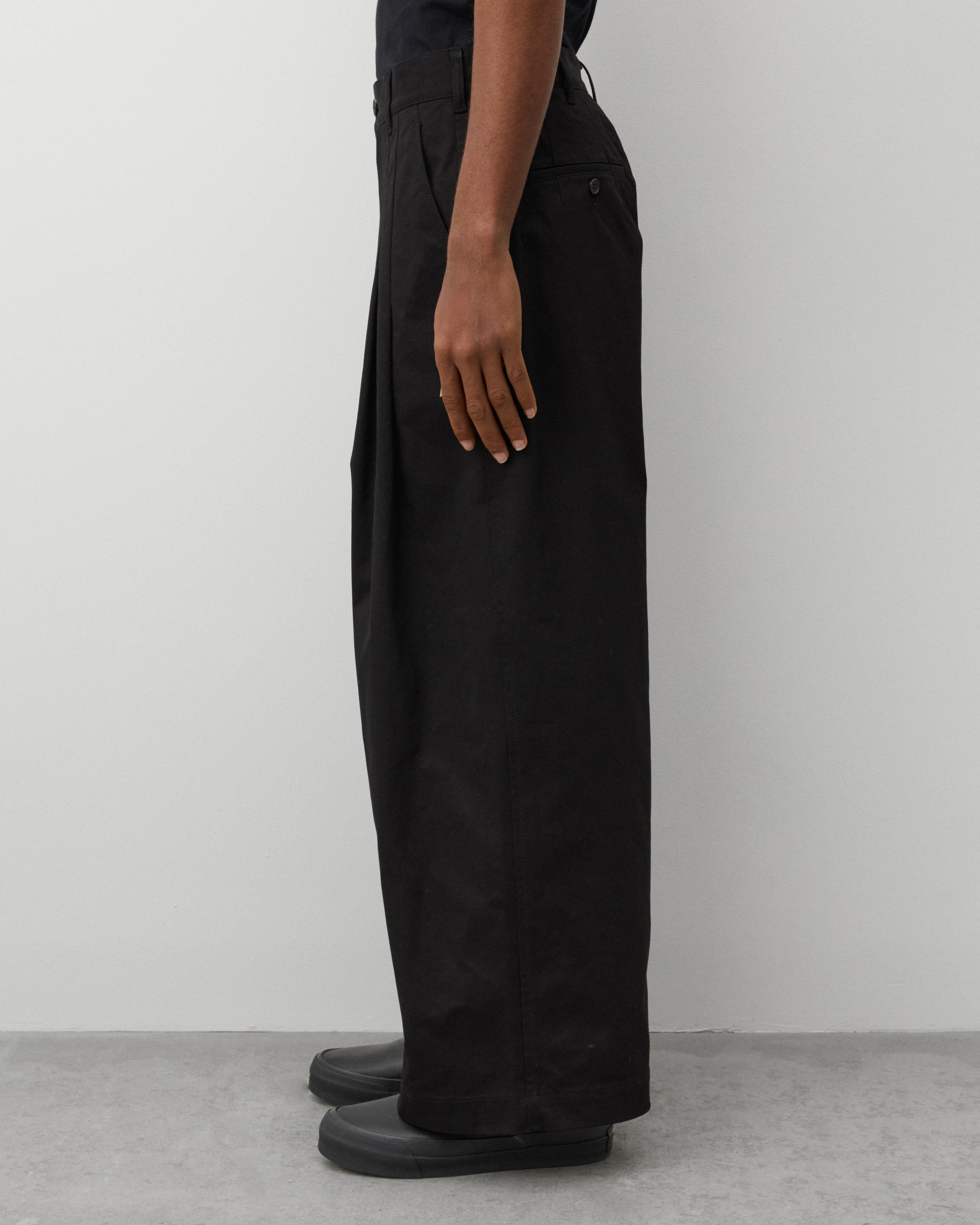 CDG Homme - Men's Double Pleated Trousers - (Black) - Image 4