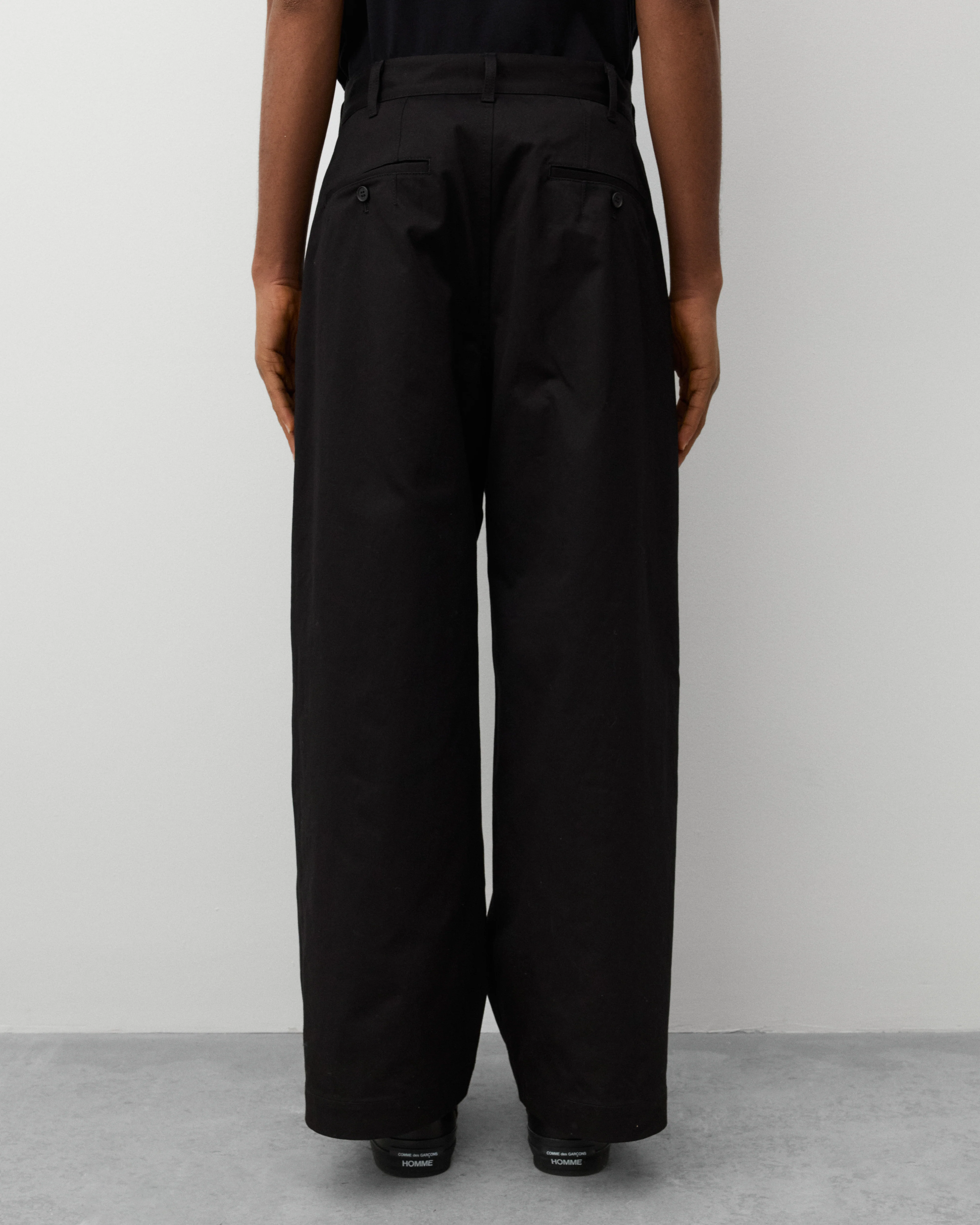 CDG Homme - Men's Double Pleated Trousers - (Black) - Image 5