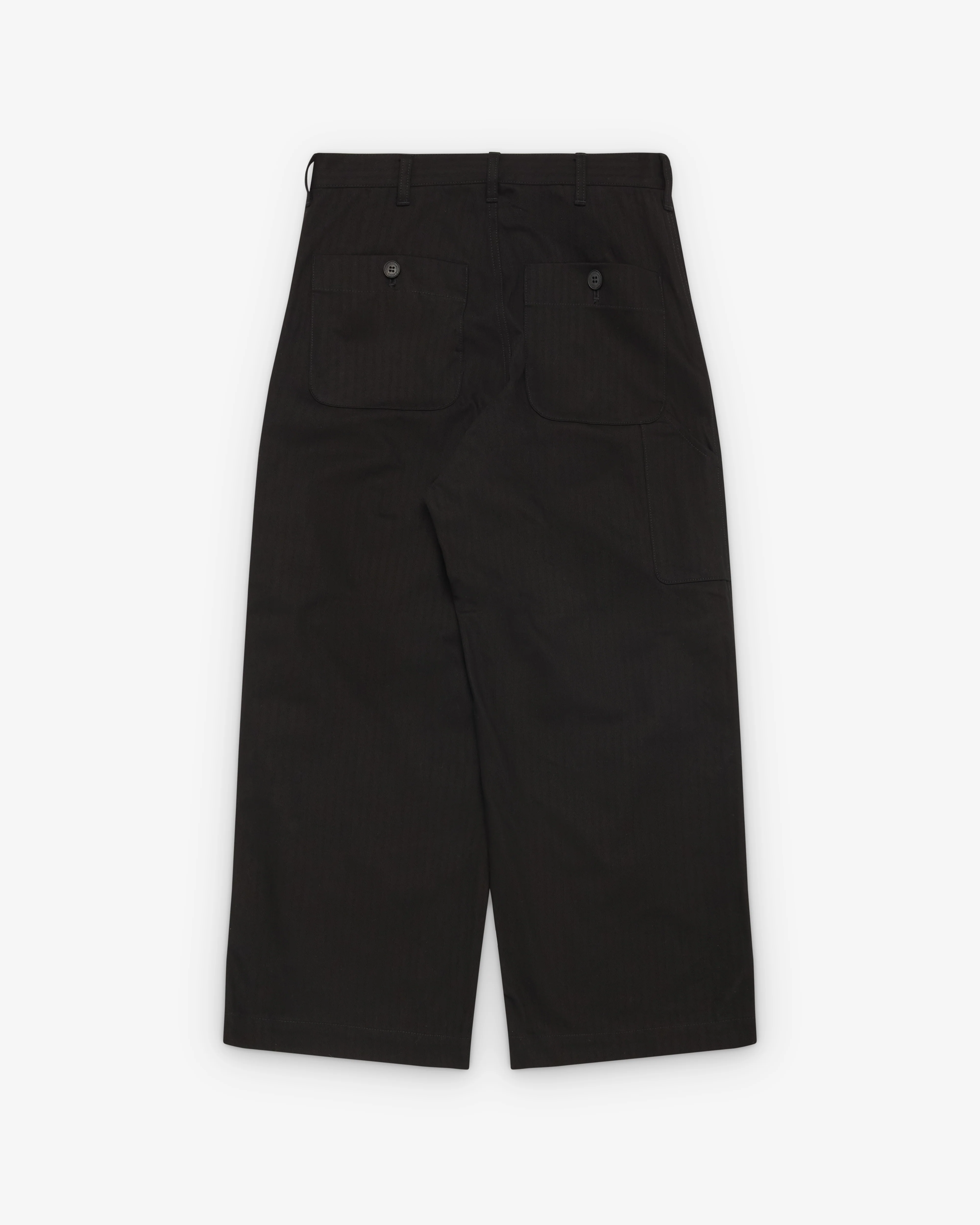 CDG Homme - Men's Herringbone Work Trousers - (Black) - Image 2