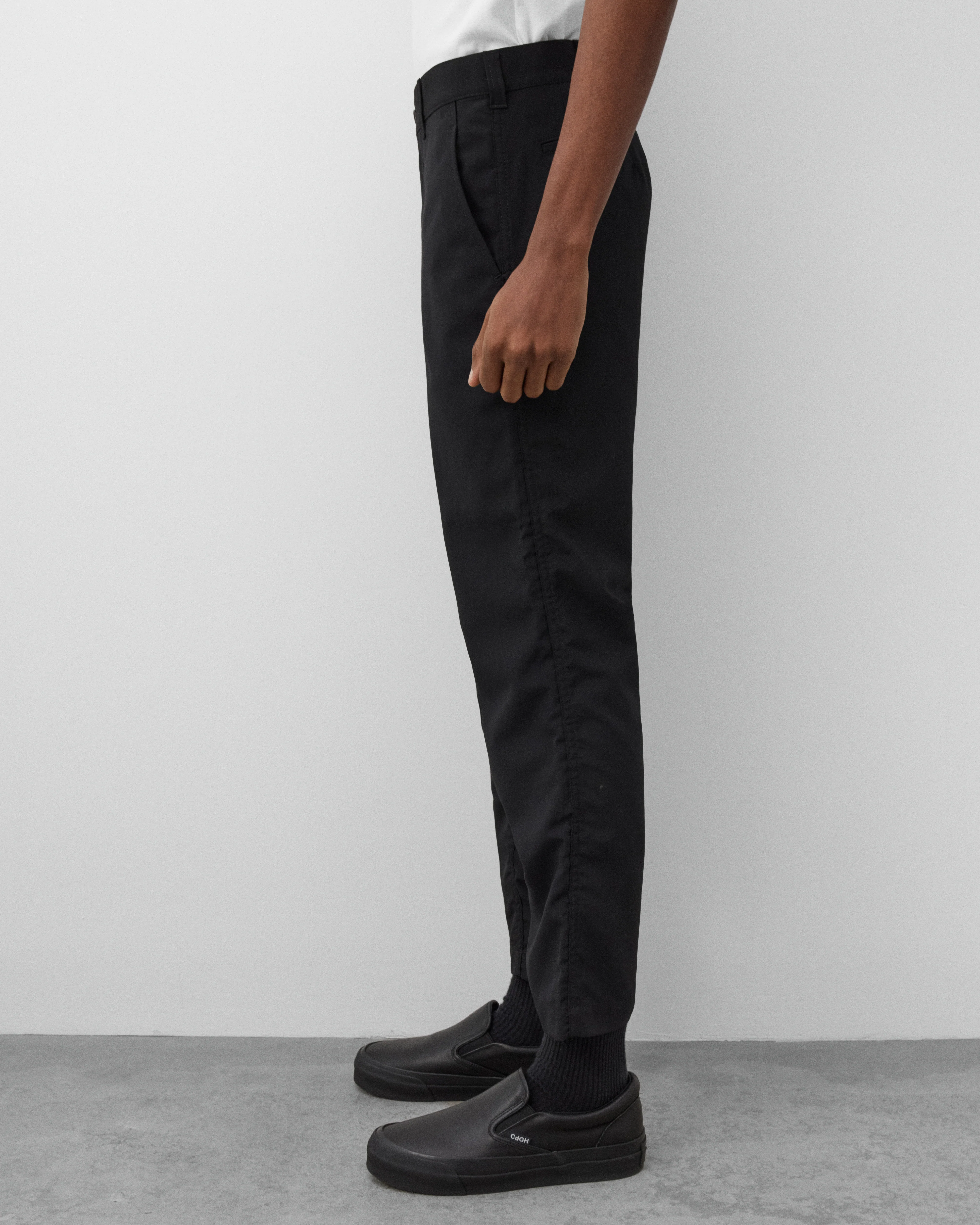 CDG Homme - Men's Slim Wool Trousers - (Black) - Image 4