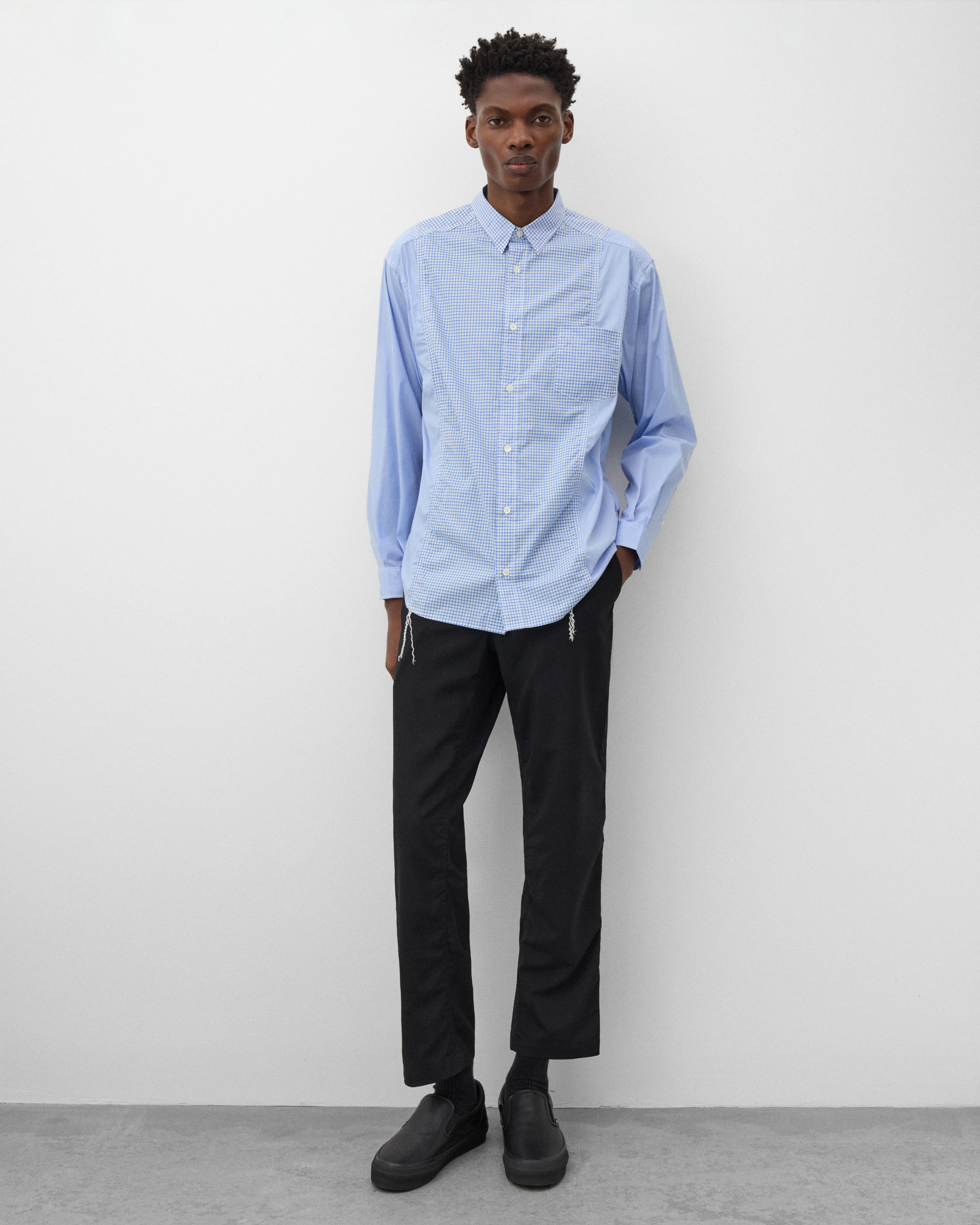 CDG Homme - Men's Slim Wool Trousers - (Black) - Image 6