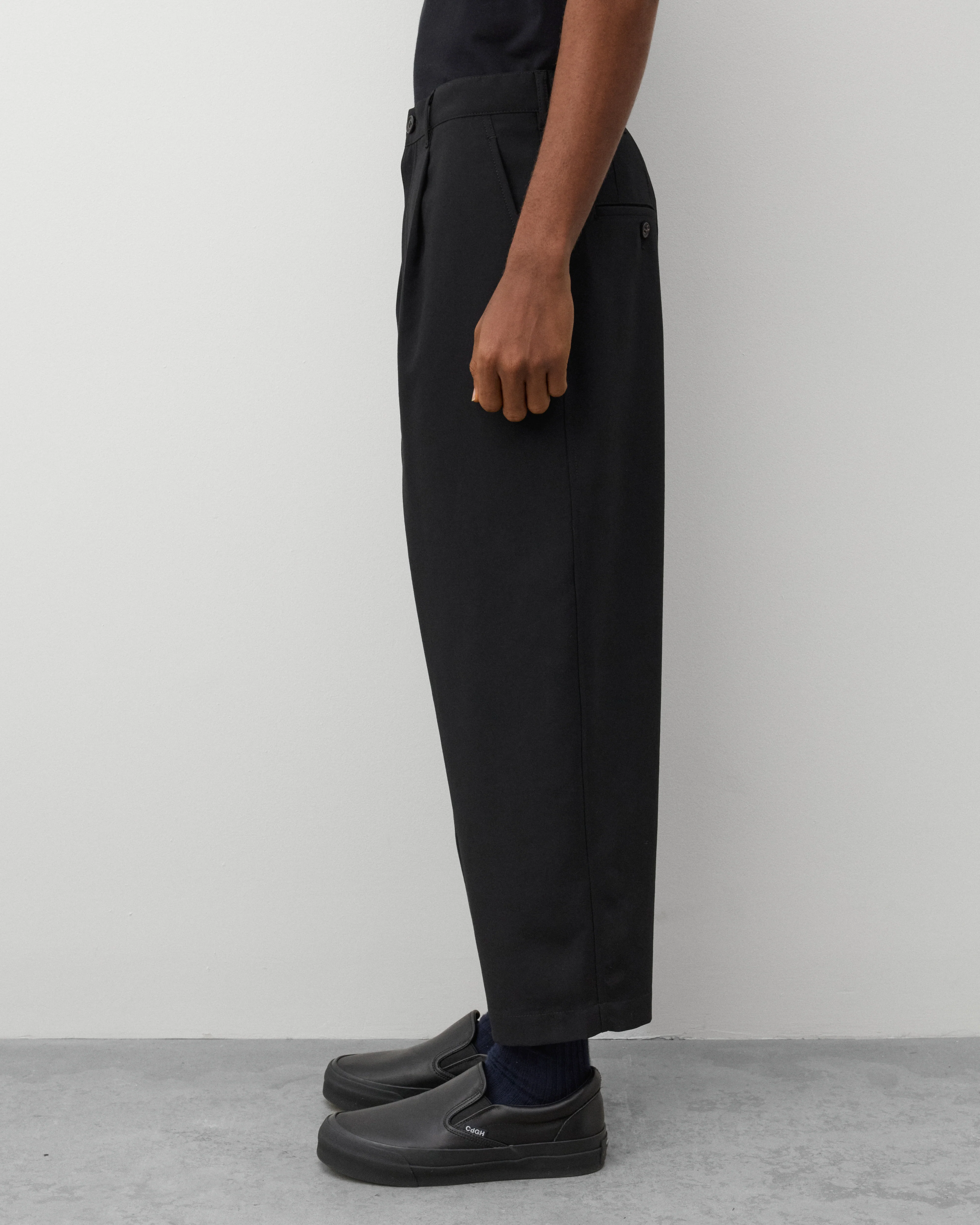 CDG Homme - Men's Wool Trousers - (Black) - Image 4
