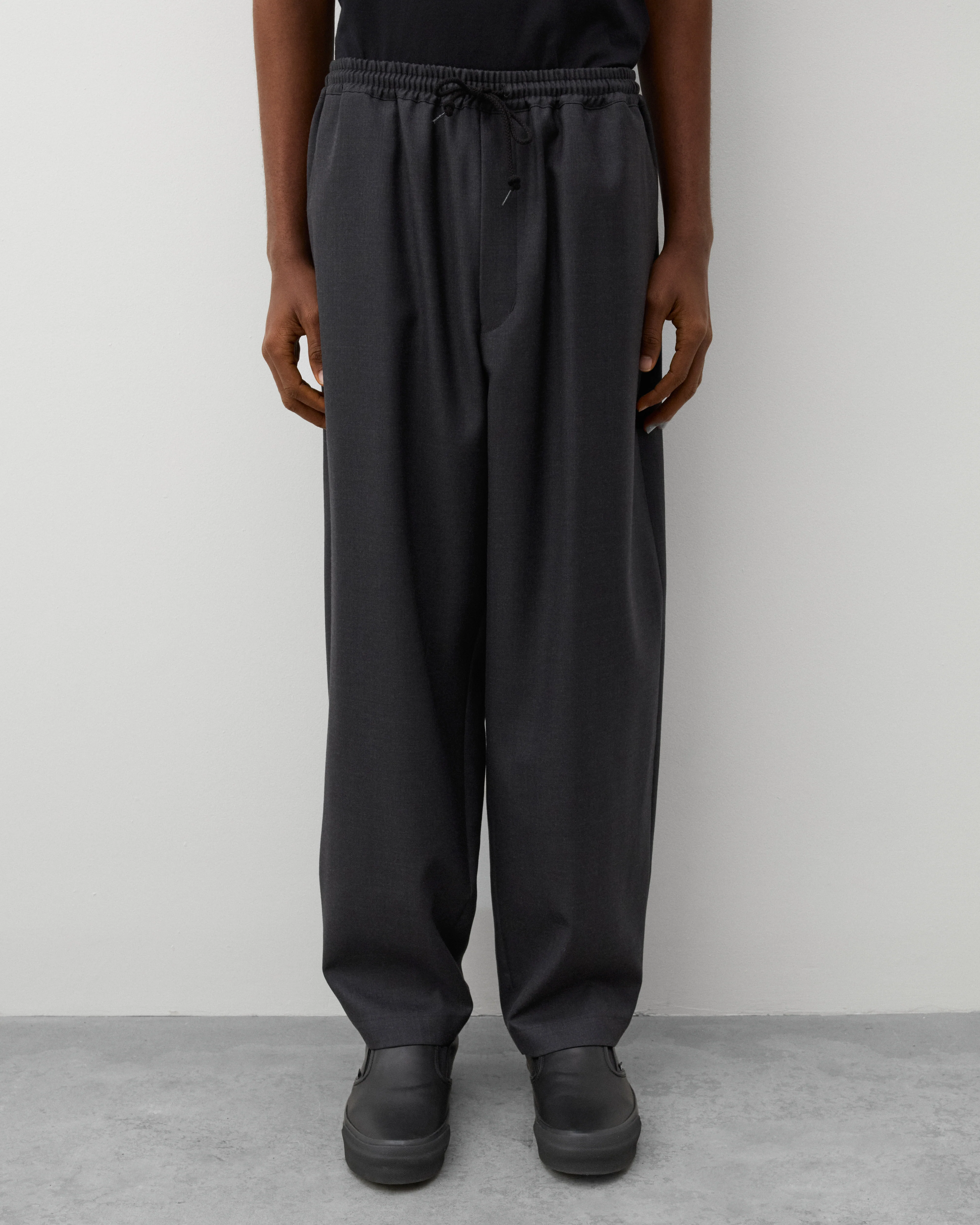 CDG Homme - Men's Wool Tapered Trousers - (Grey) - Image 3