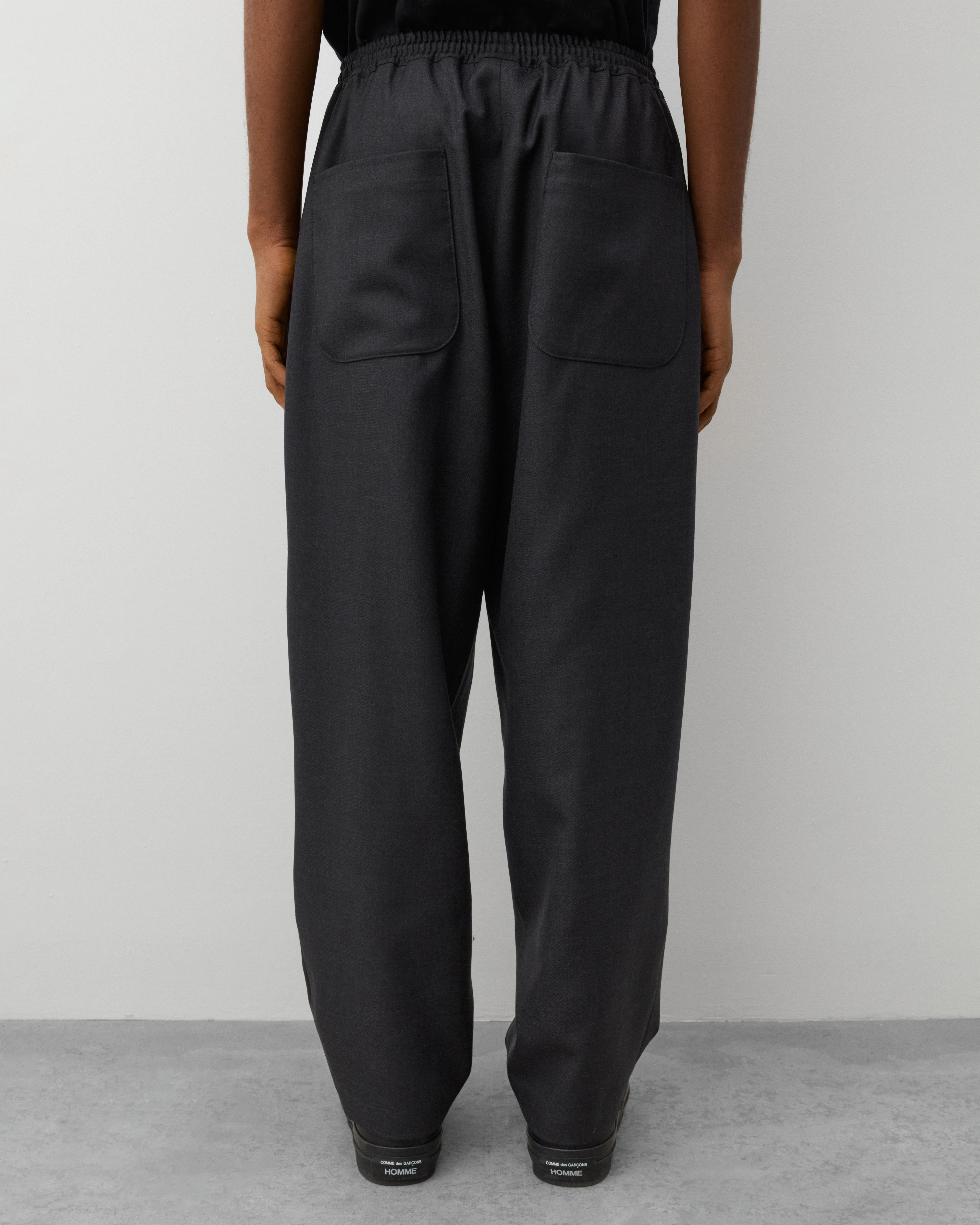CDG Homme - Men's Wool Tapered Trousers - (Grey) - Image 5