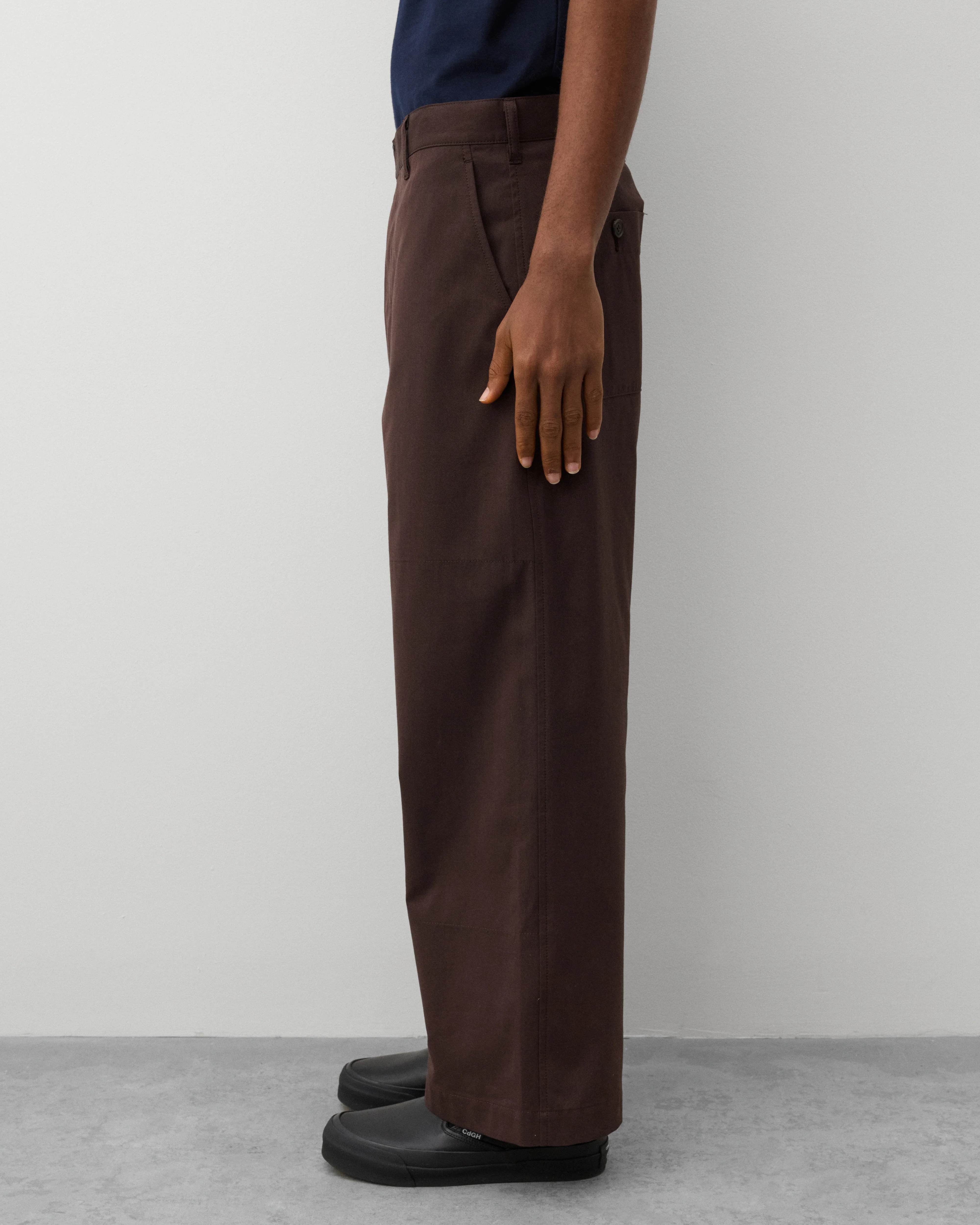 CDG Homme - Men's Panelled Trousers - (Brown) - Image 4